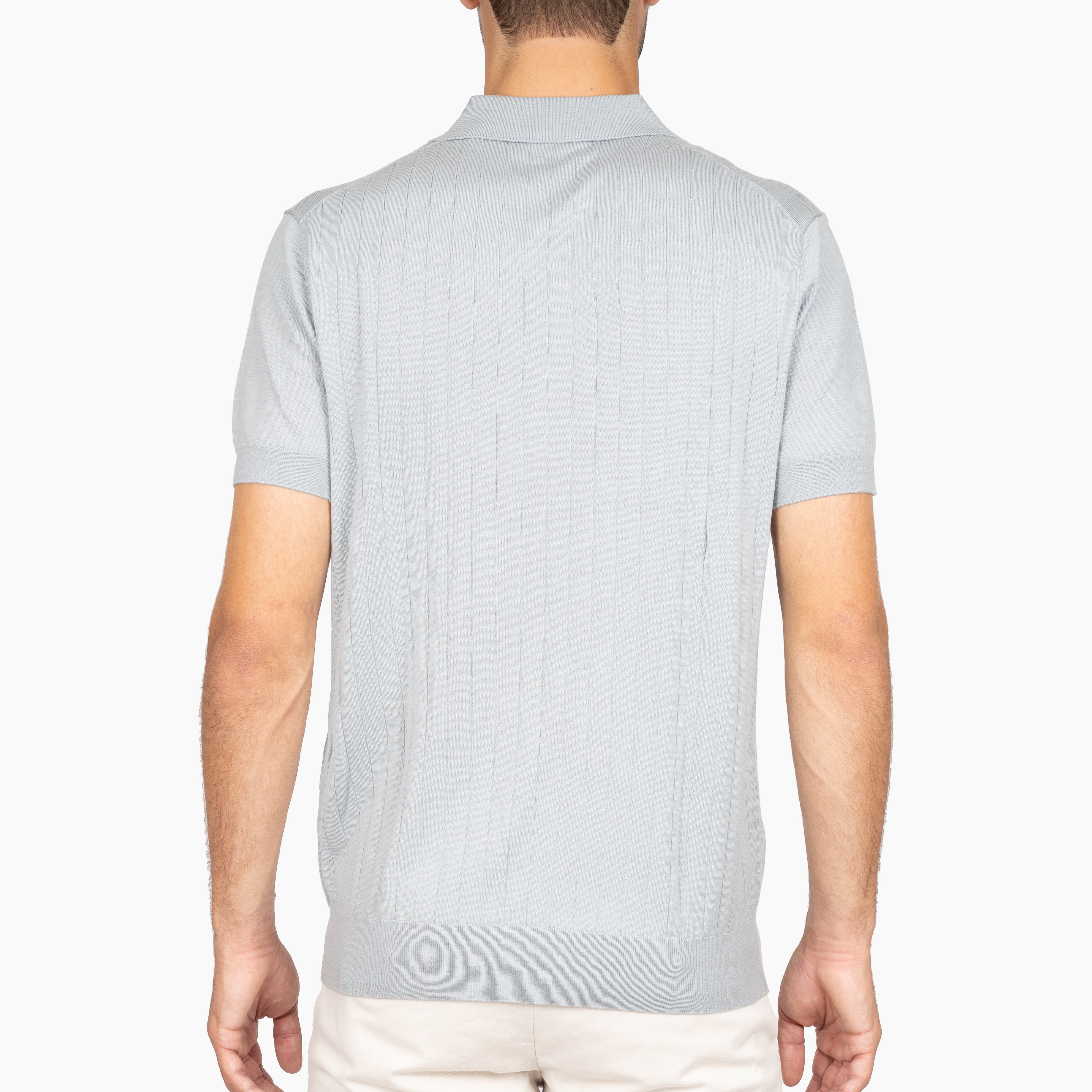 SEVEN DIALS Gebreide Polo met Rits Grijs | Brentt