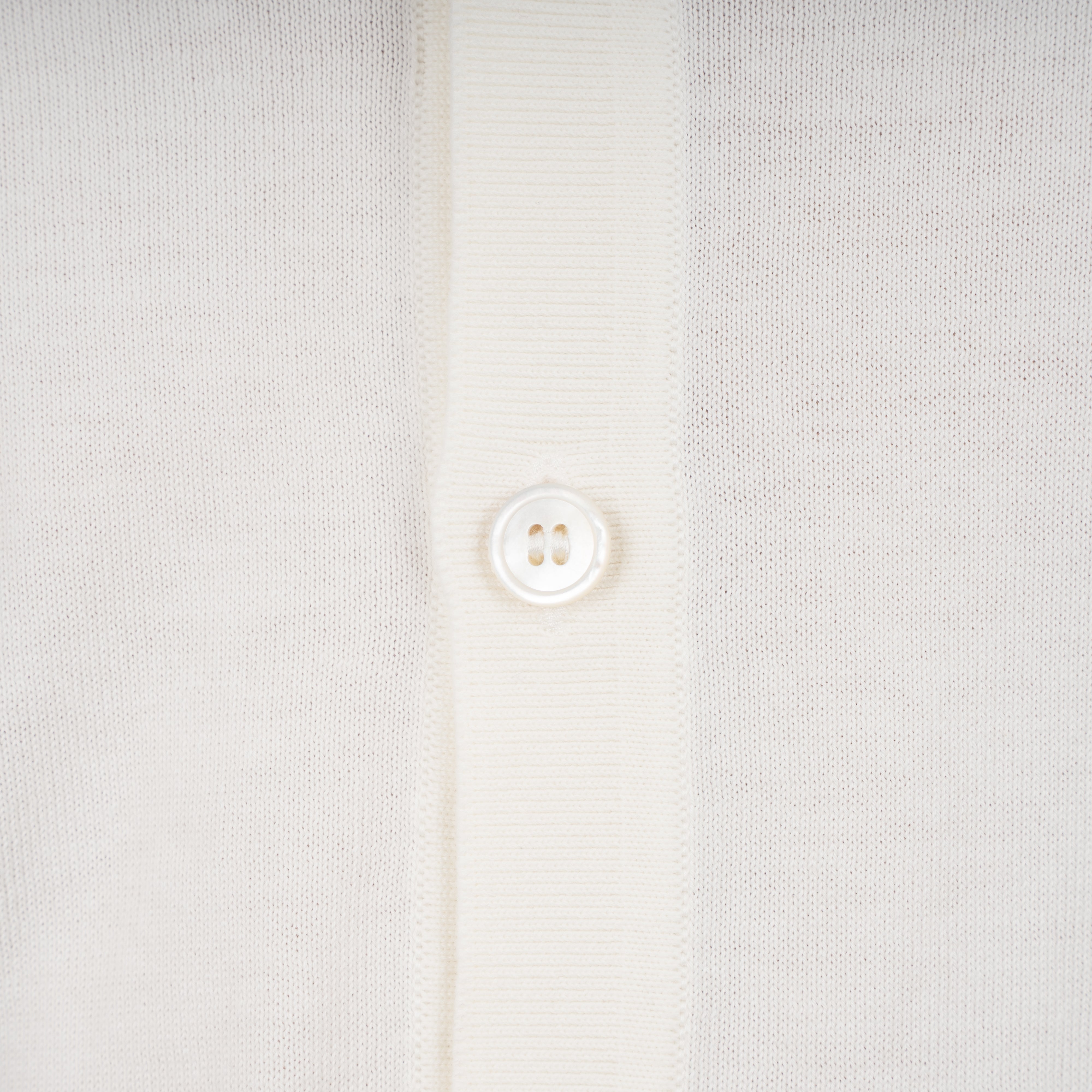 Gran Sasso Doorknoop Polo Off-White | Organic Cotton