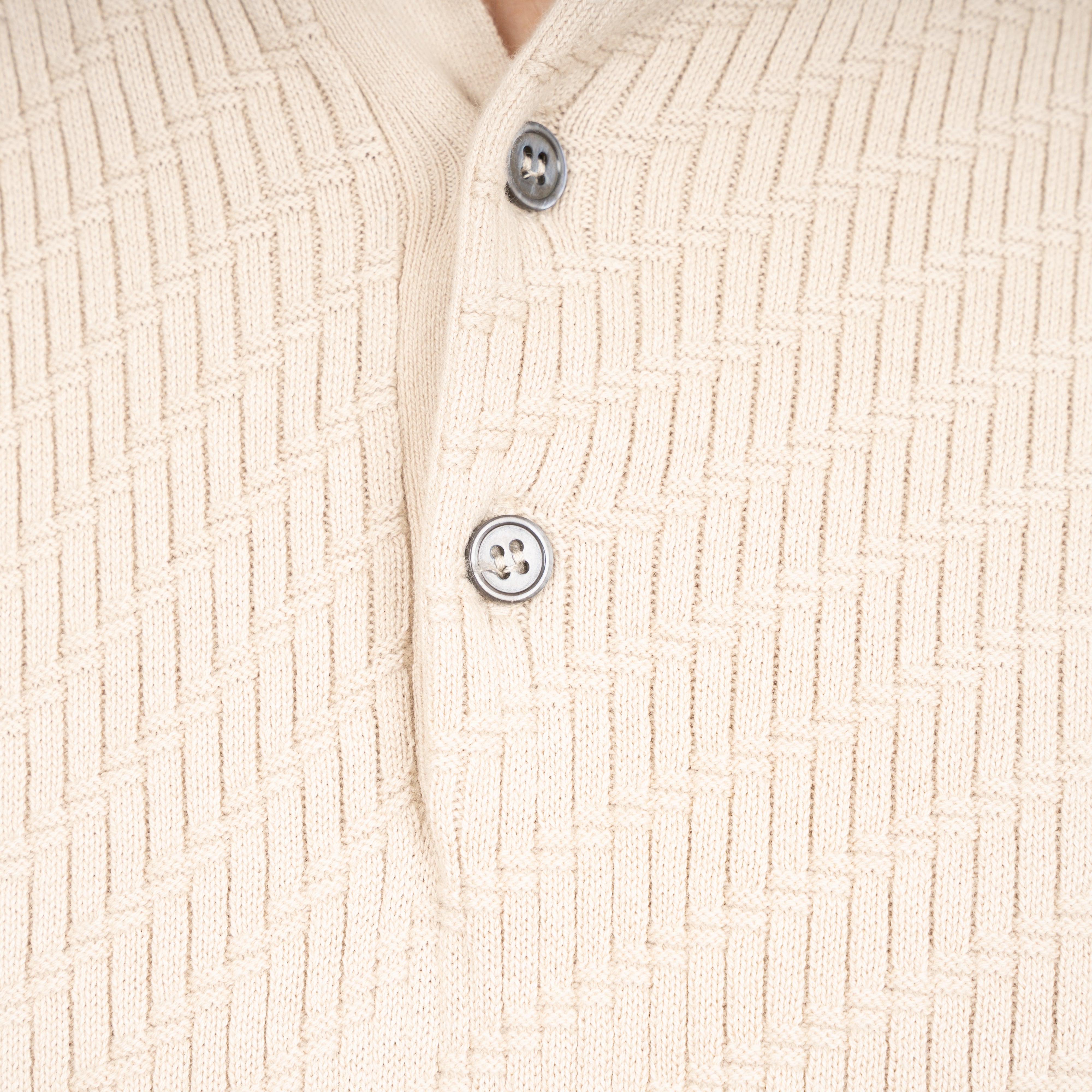SEVEN DIALS Gebreide Polo Beige | Adrin