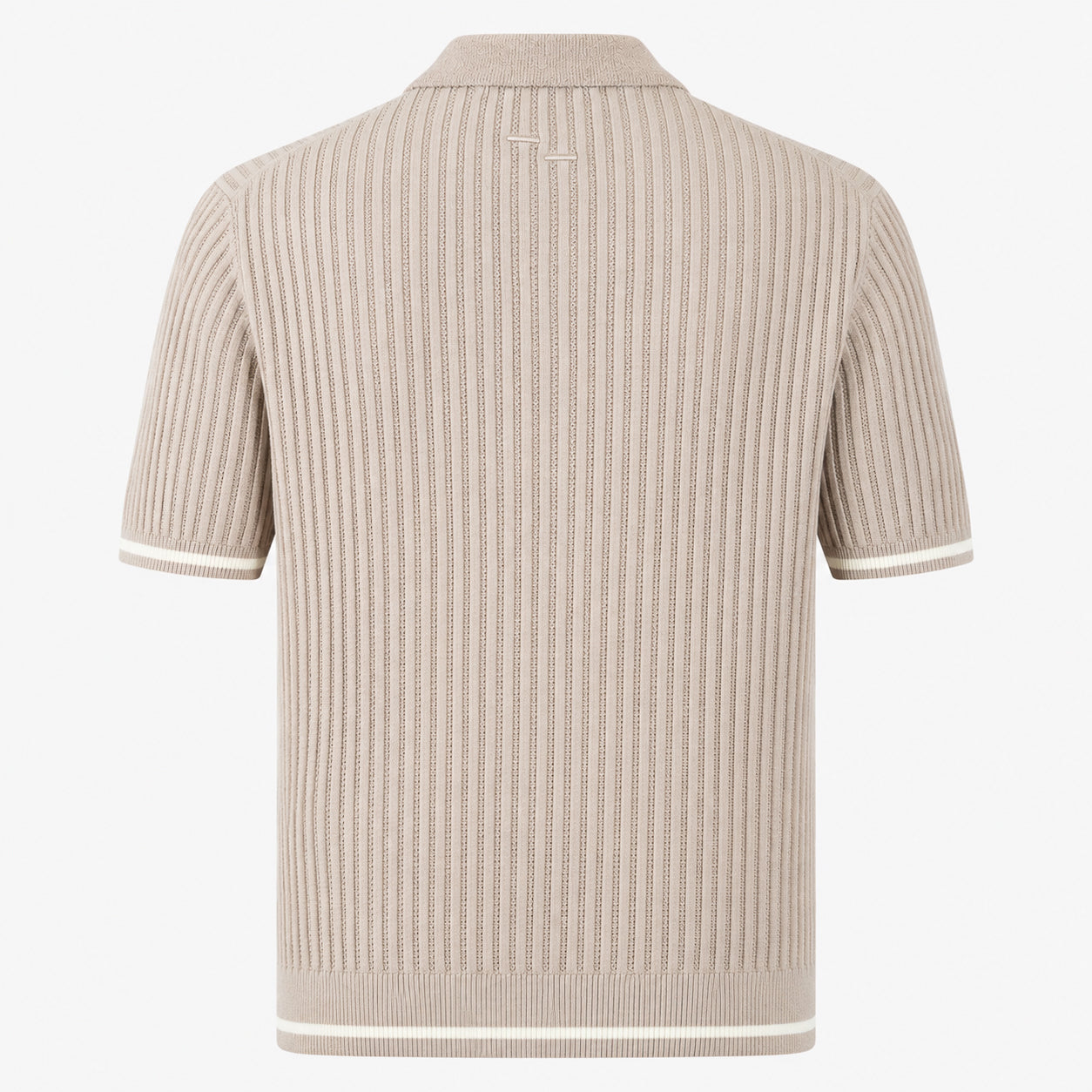Filling Pieces Gebreide Polo Beige | Knit Polo Boucle