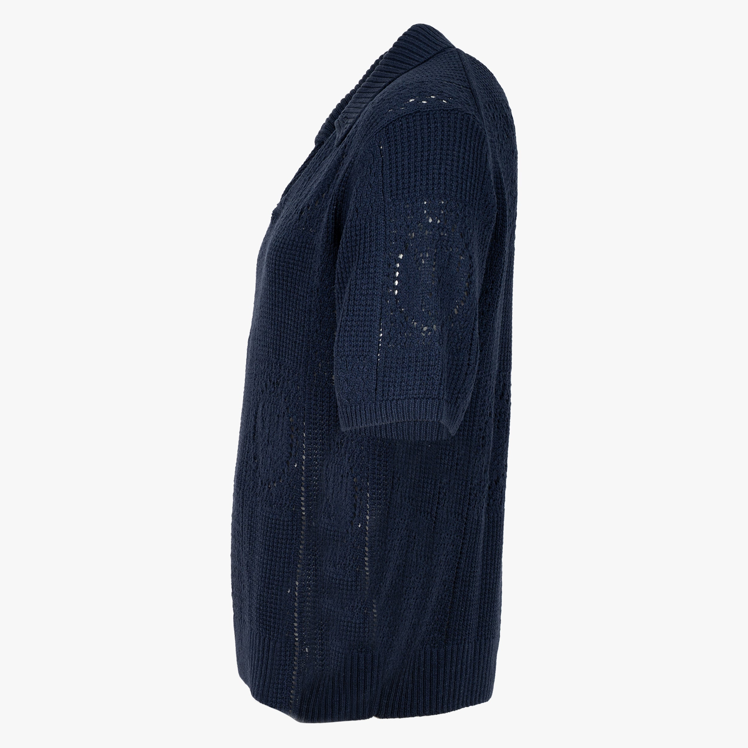 Olaf Gebreide Polo Blauw | Face Logo