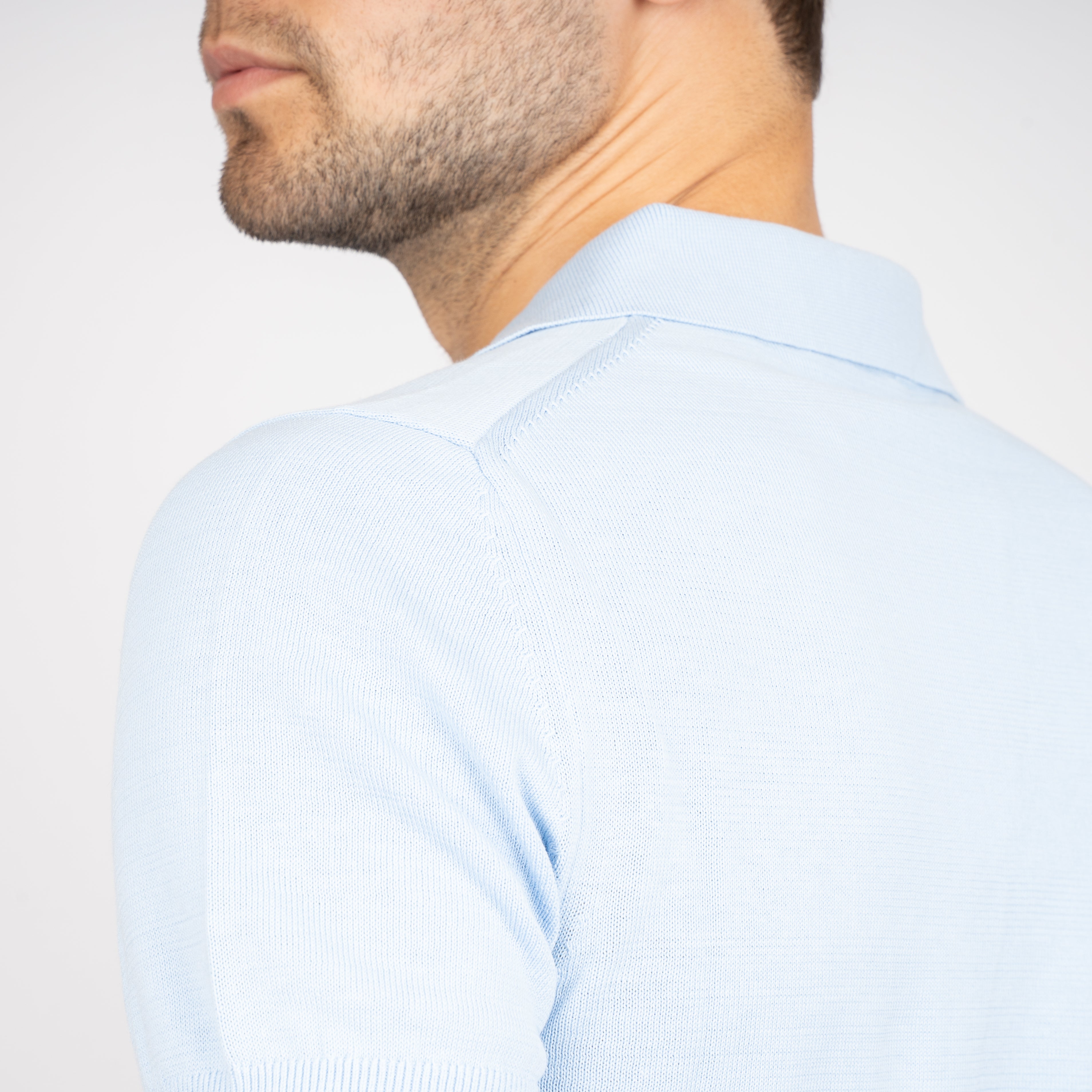 SEVEN DIALS Buttonless Polo Lichtblauw | Fido