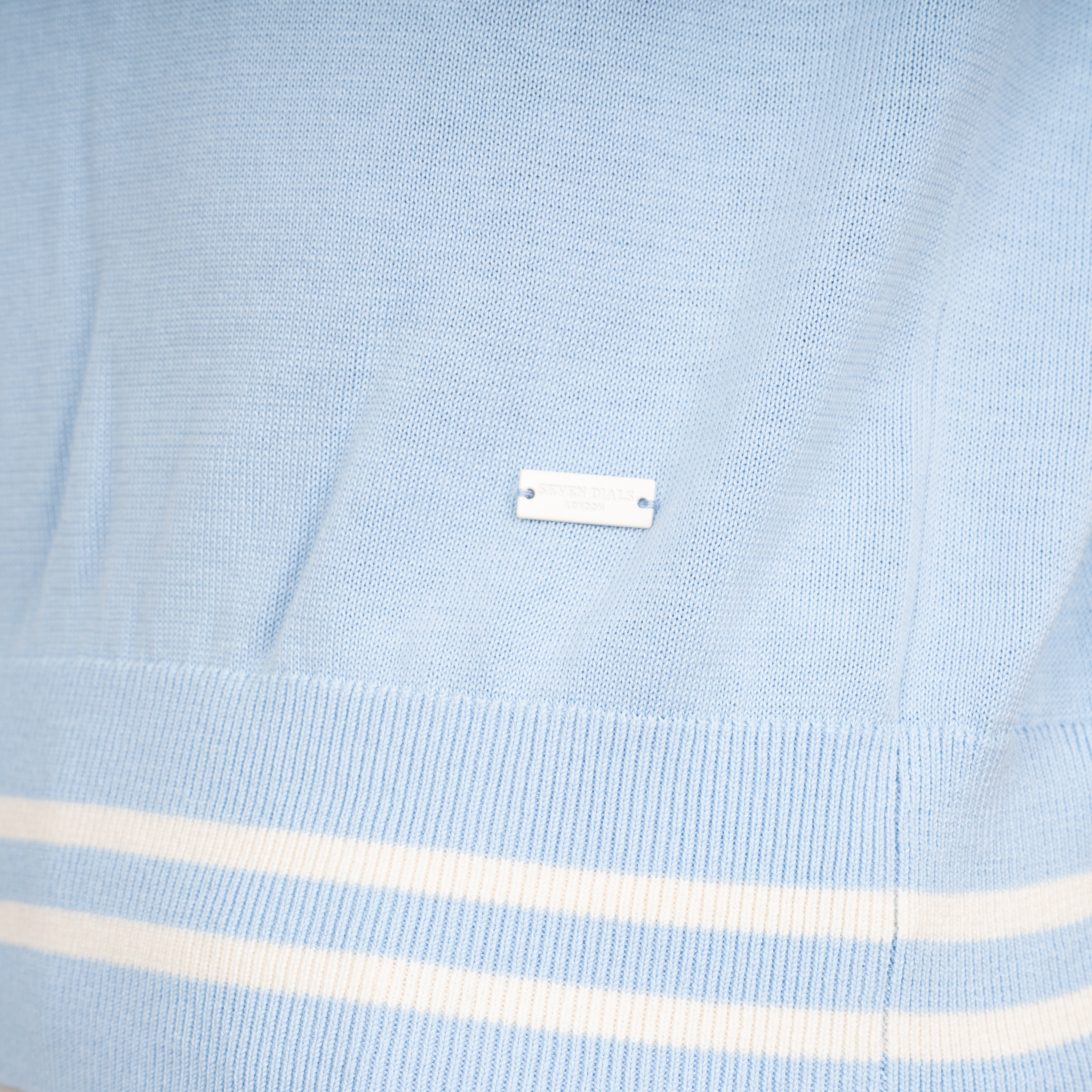 SEVEN DIALS Buttonless Polo Lichtblauw | Fido