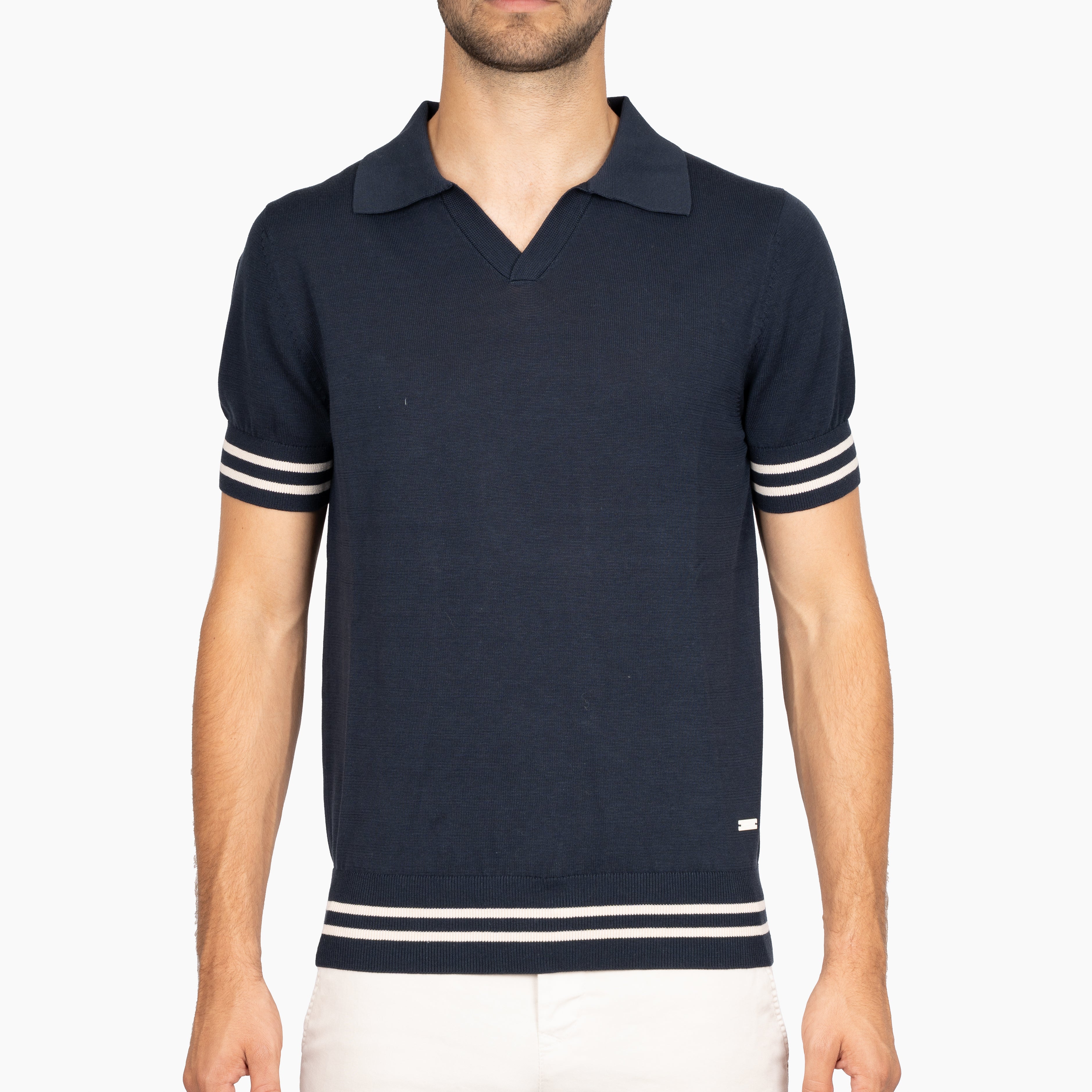 SEVEN DIALS Buttonless Polo Donkerblauw | Fido