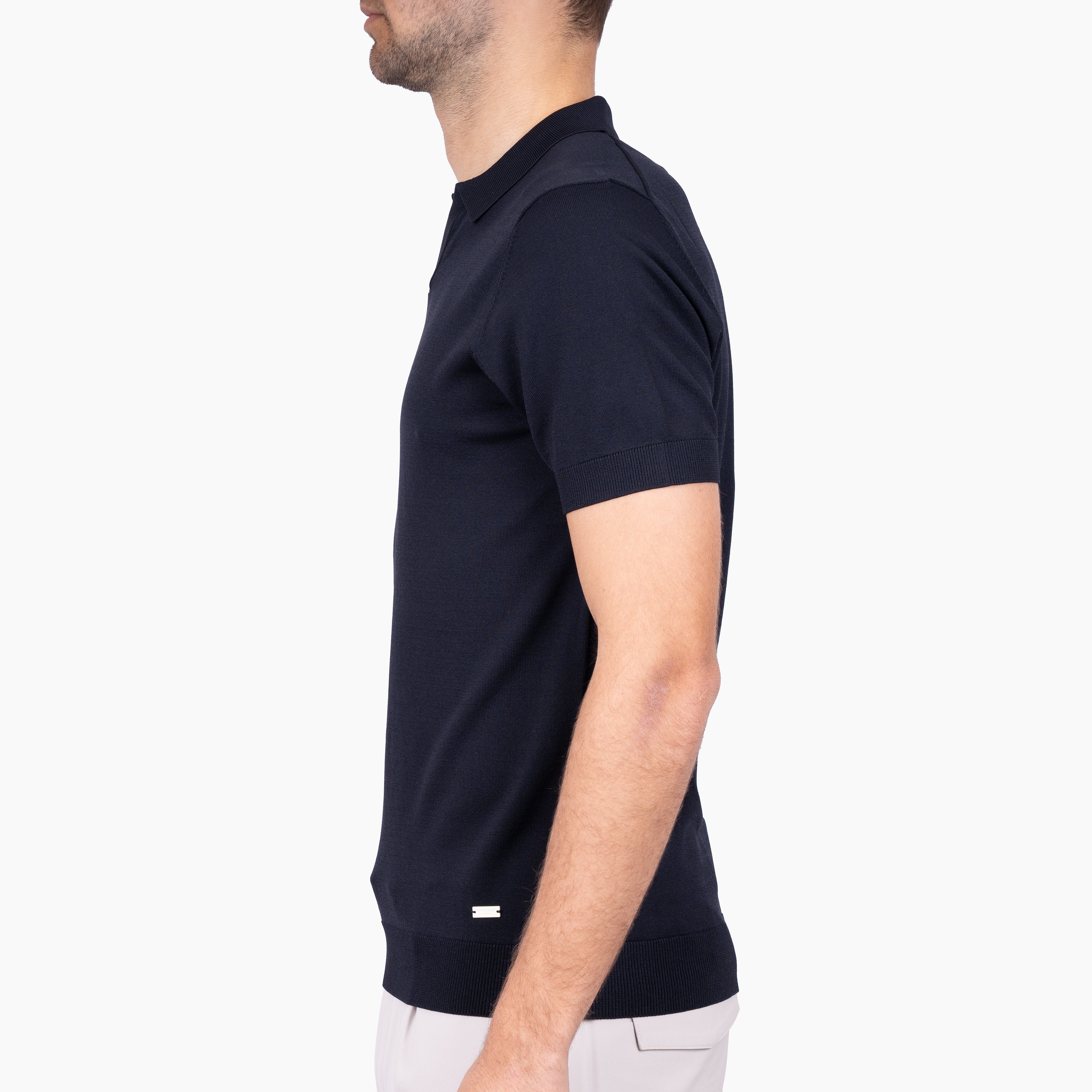 SEVEN DIALS Technische Buttonless Polo Blauw | Hayden