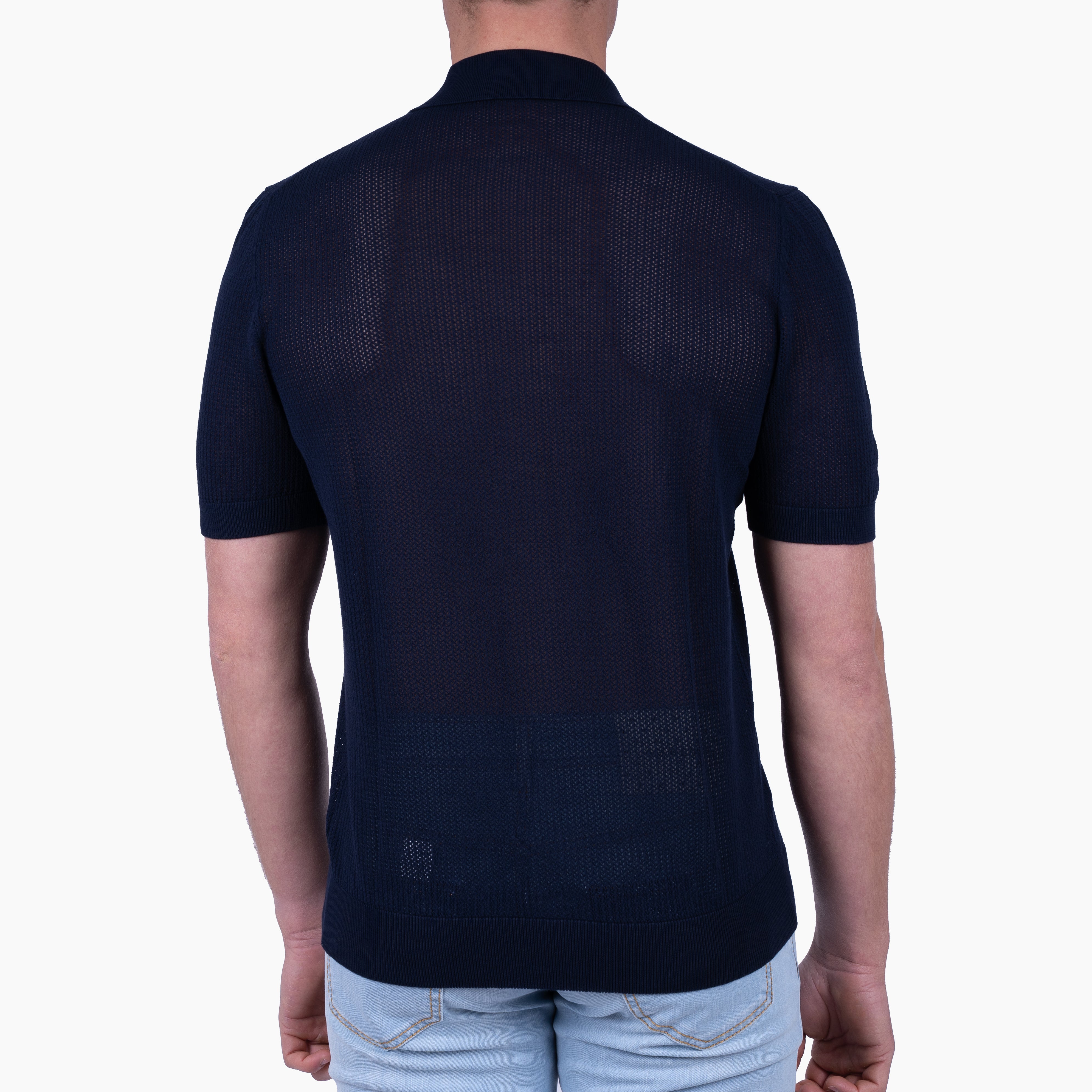 Gran Sasso Doorknoop Polo Blauw  | Fresh Cotton