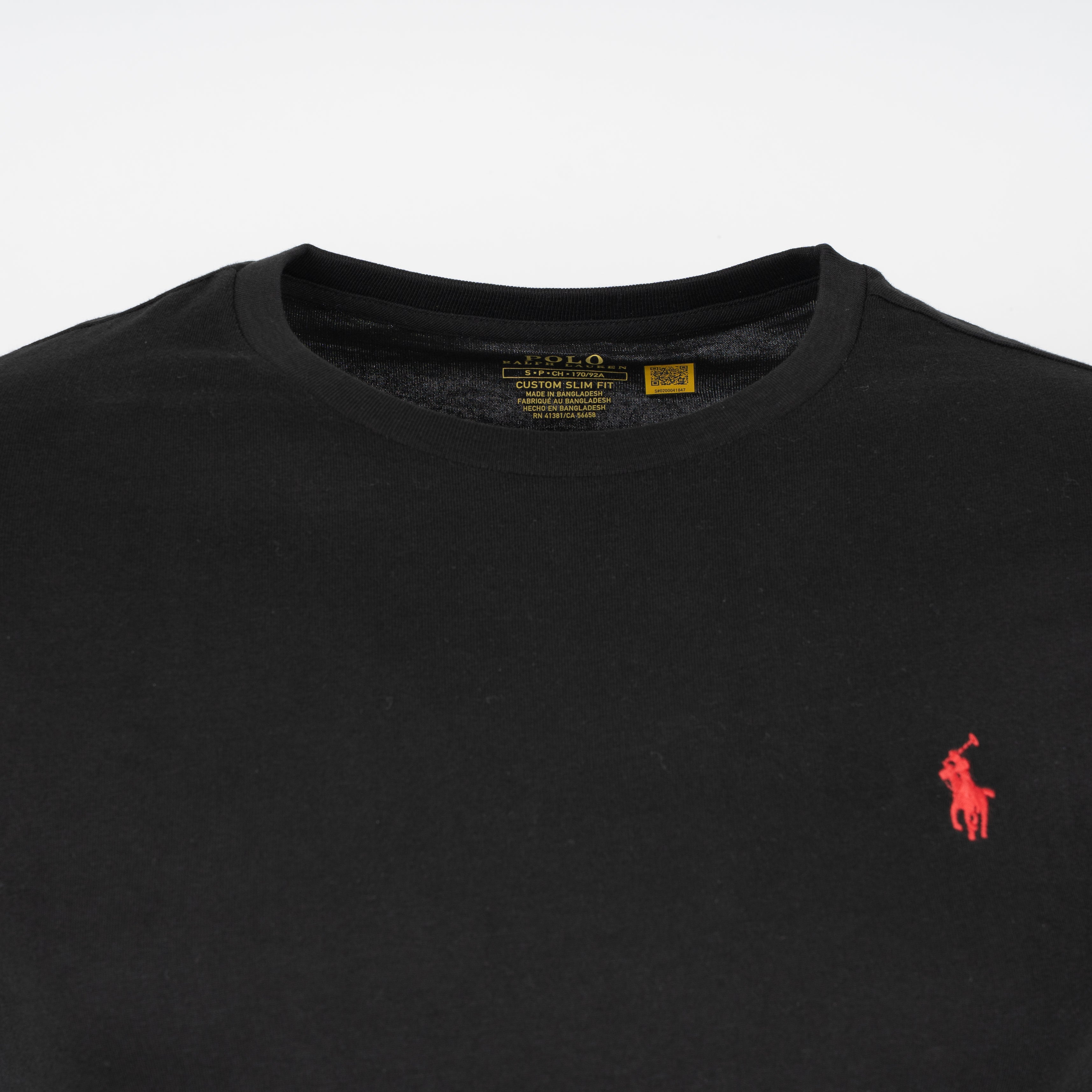 Ralph Lauren T-Shirt Zwart | Custom Slim Fit