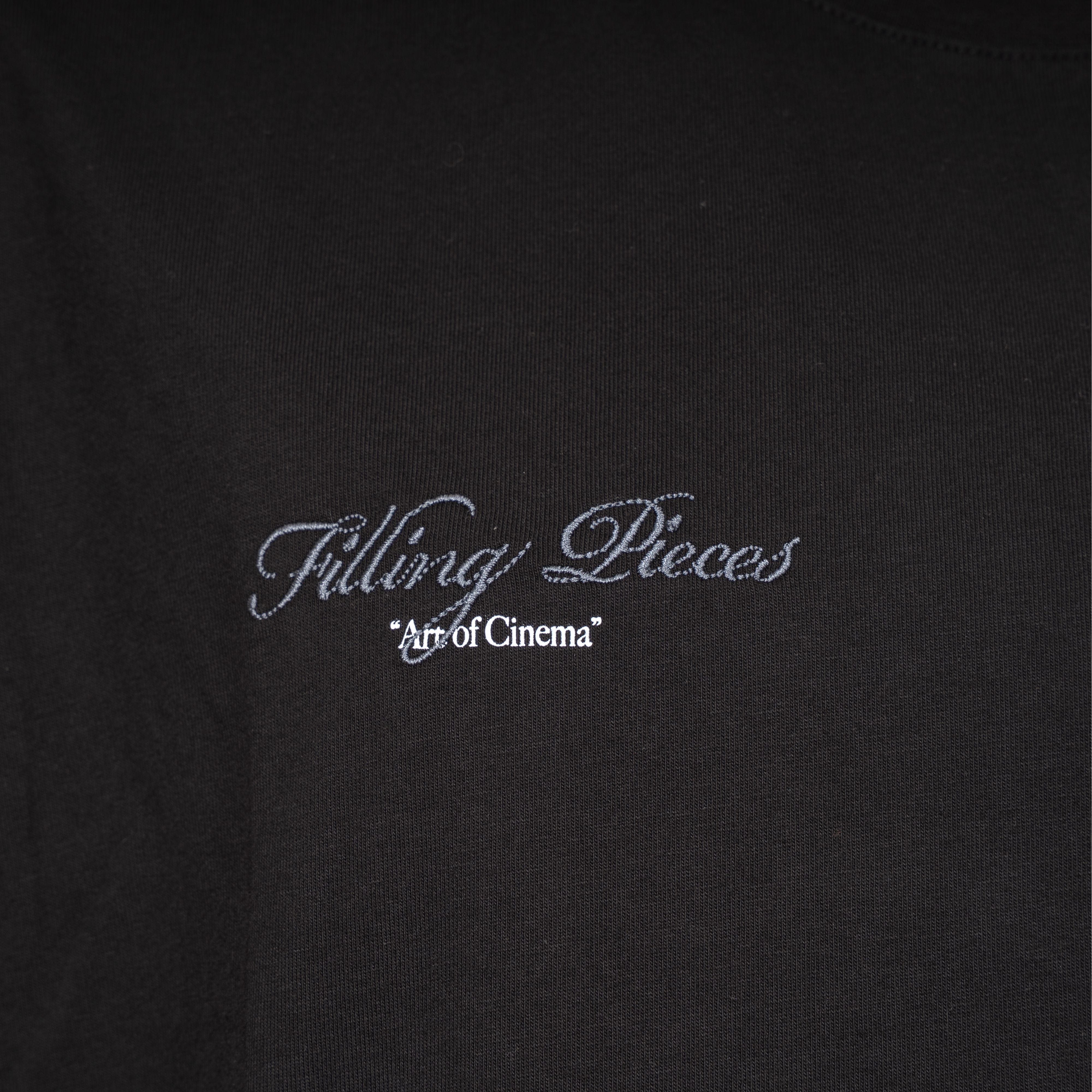 Filling Pieces T-Shirt Backprint Zwart | Boxy Chrome Trophy Black