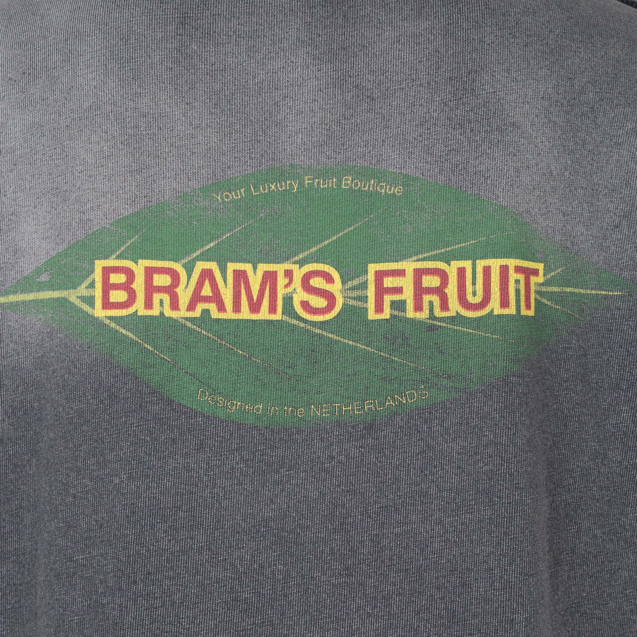Bram's Fruit T-Shirt Backprint Zwart | Distressed Leaf