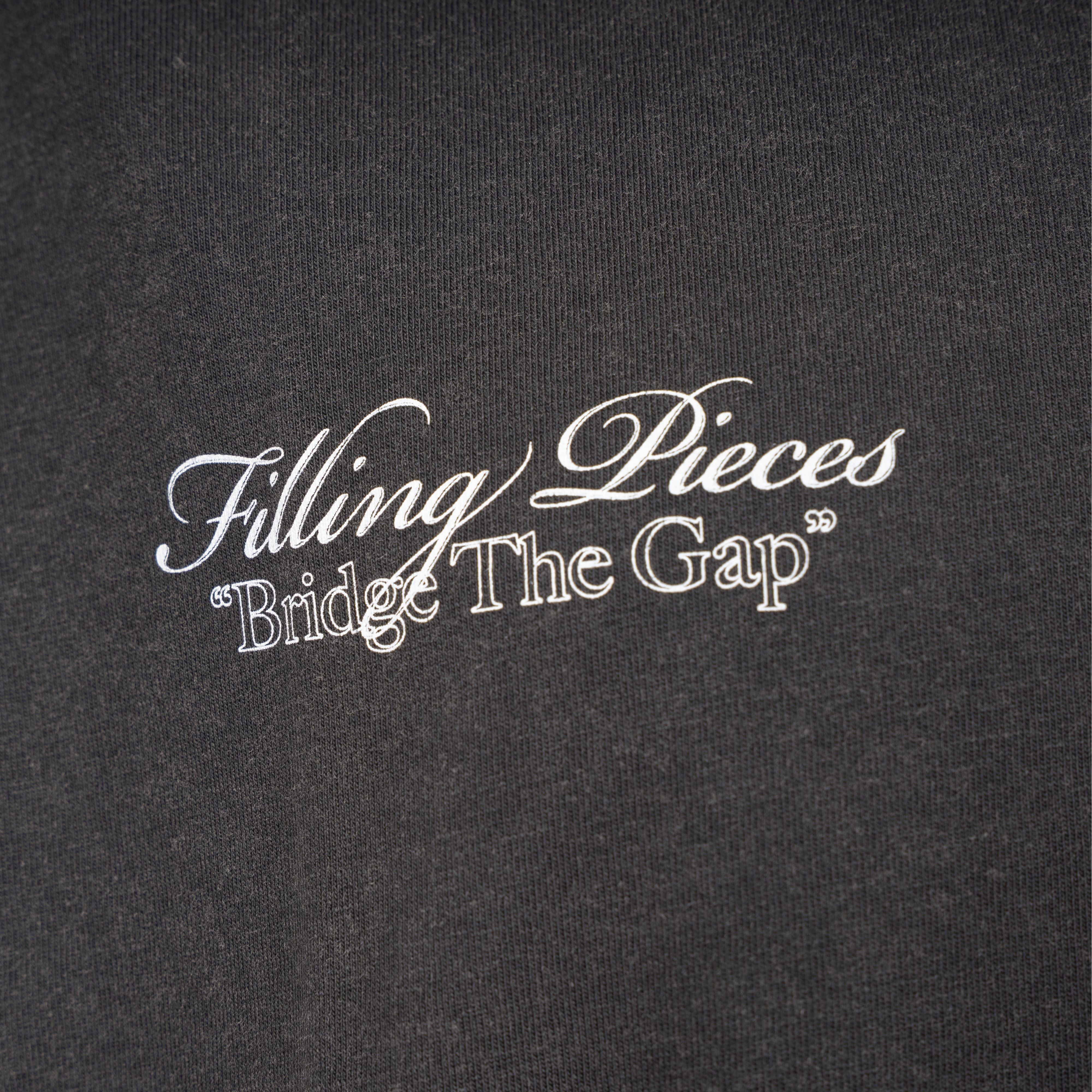 Filling Pieces T-Shirt Backprint Verwassen Zwart | Boxy Bridge The Gap