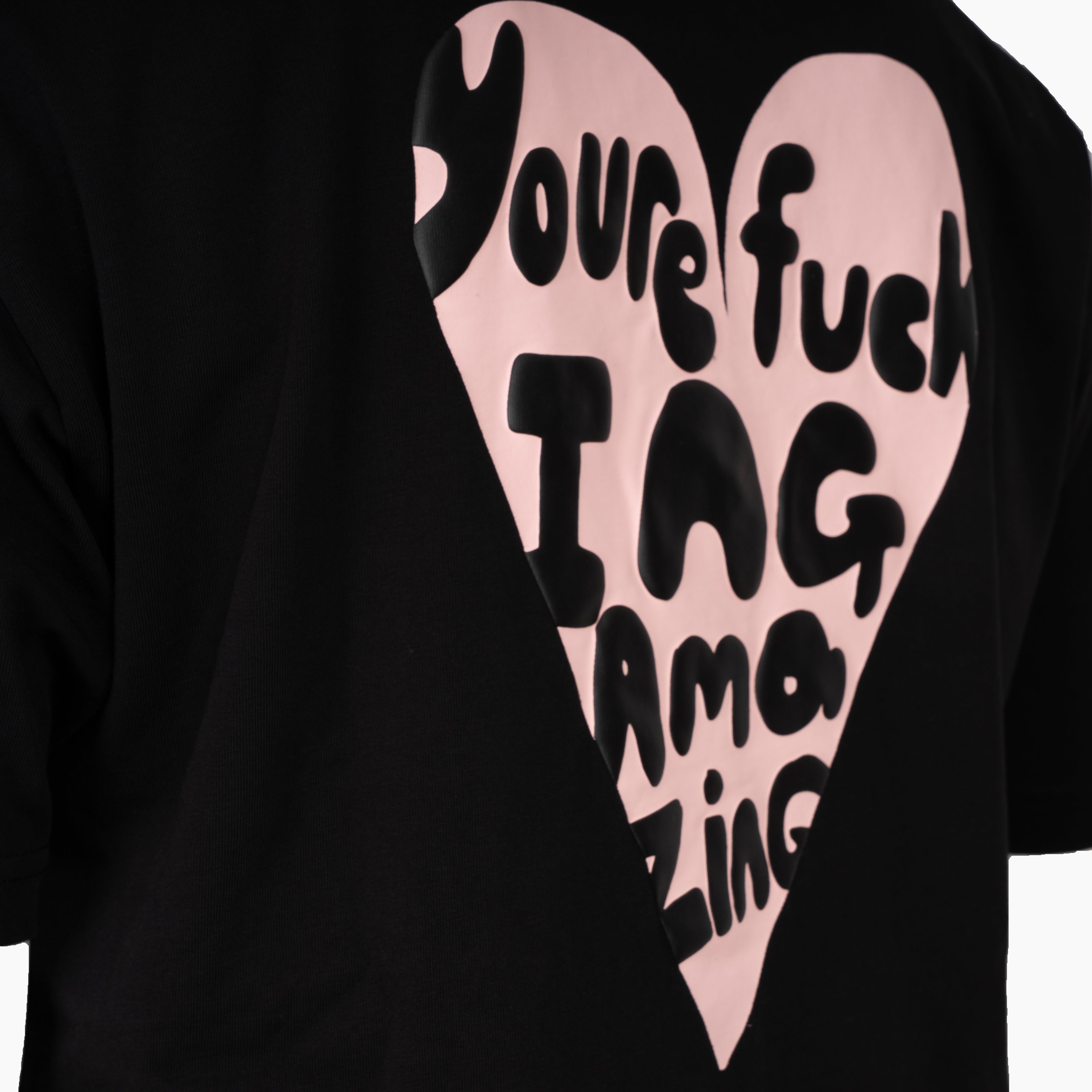 Hopeium T-Shirt Backprint Zwart | F*cking Amazing Tee