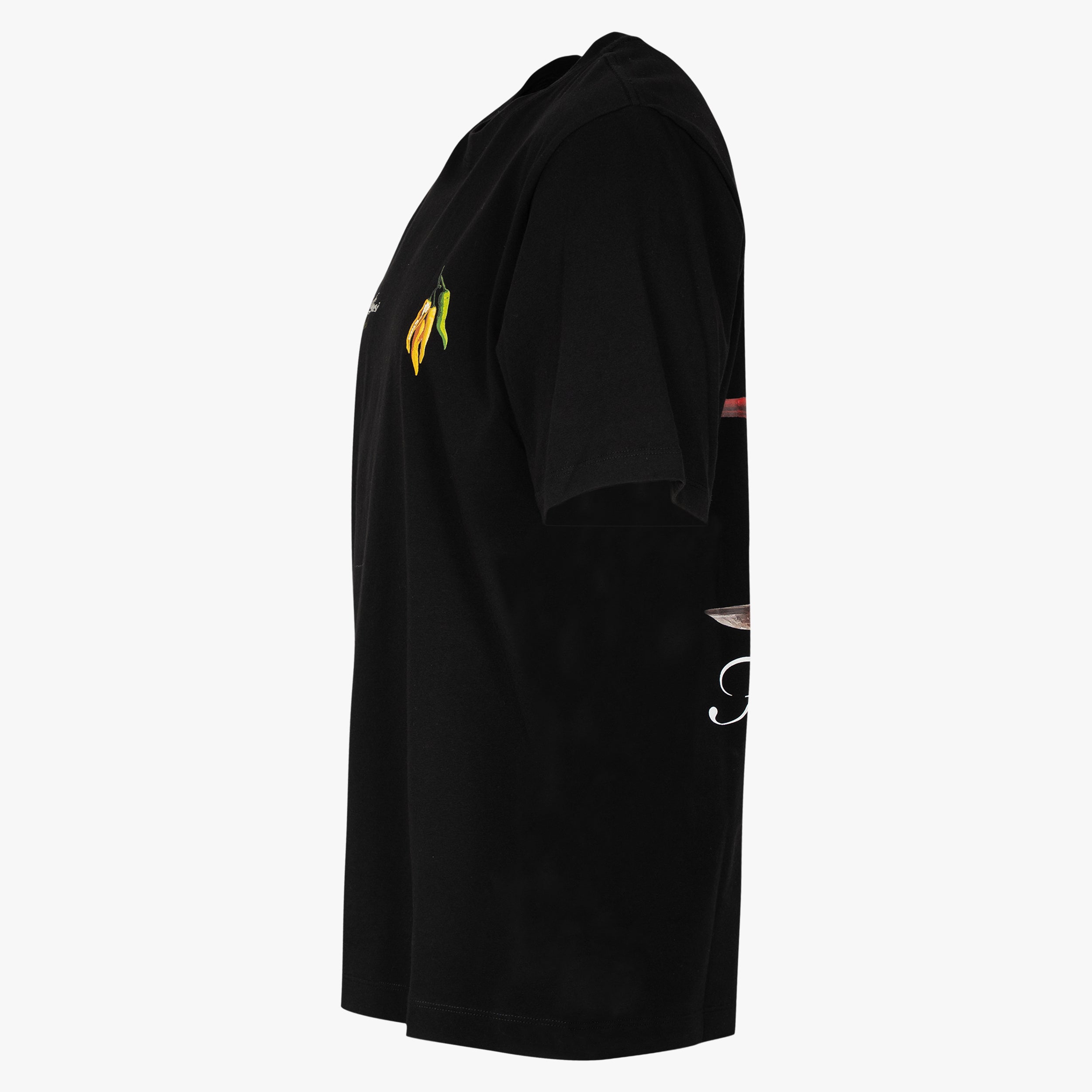 Filling Pieces T-Shirt Backprint Zwart | Pepper