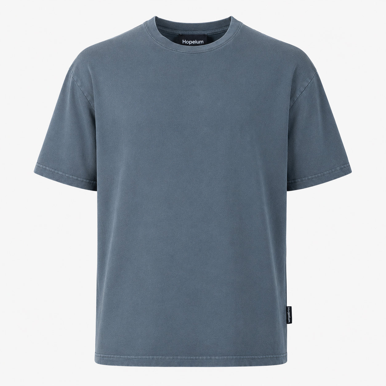 Hopeium T-Shirt Backprint Verwassen Grijs | I Am Karma Tee