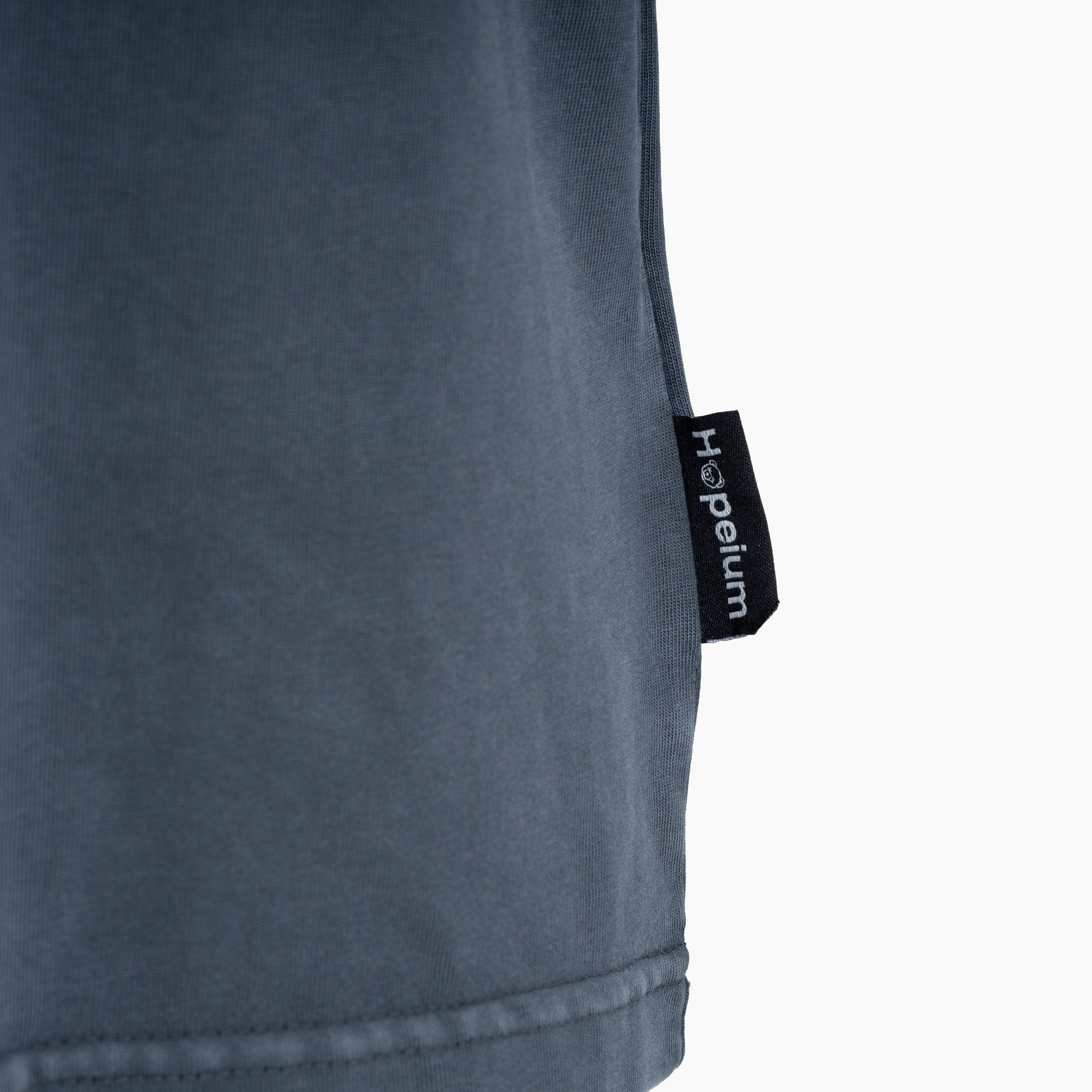 Hopeium T-Shirt Backprint Verwassen Grijs | I Am Karma Tee