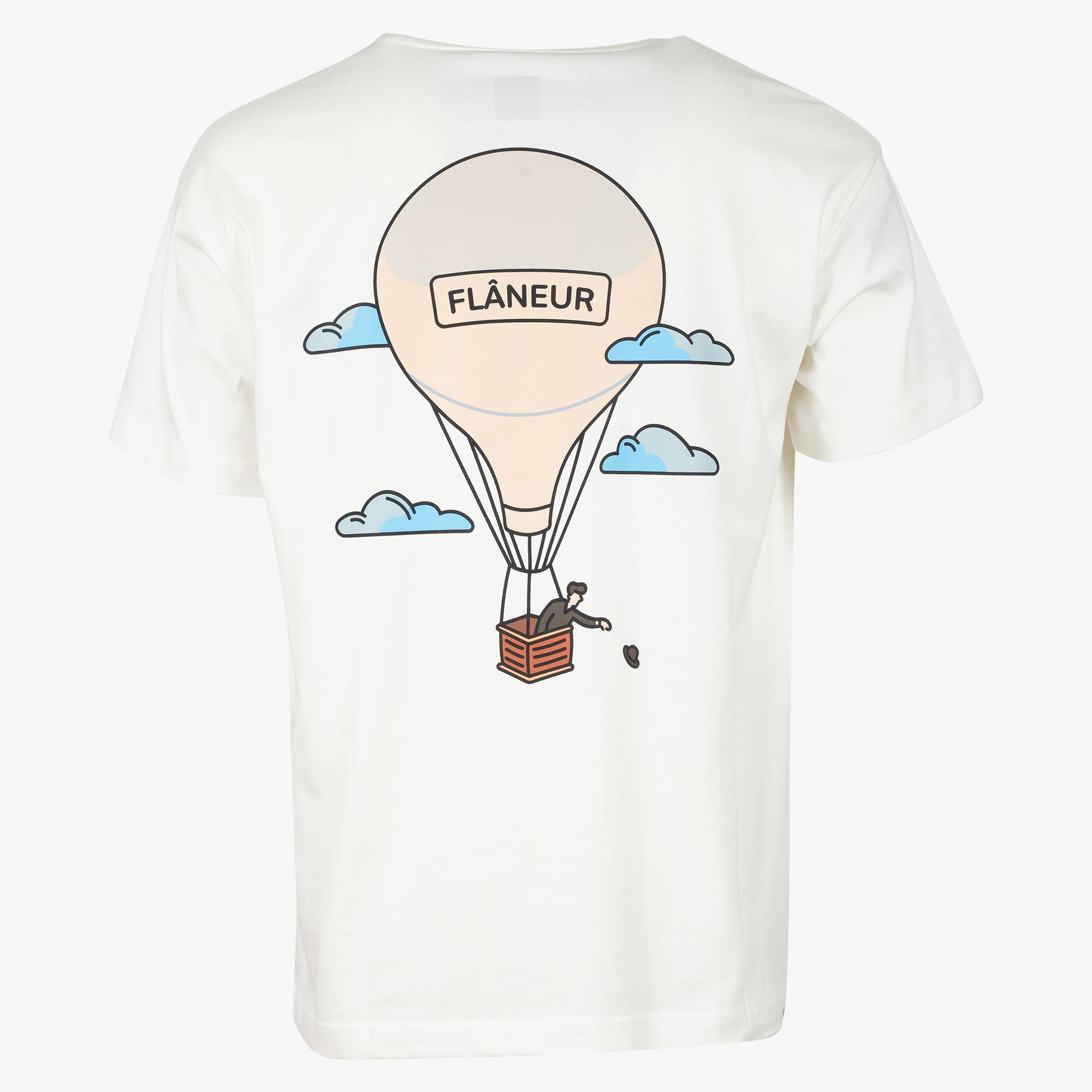 Flaneur T-Shirt met Backprint Wit | Aéronautique