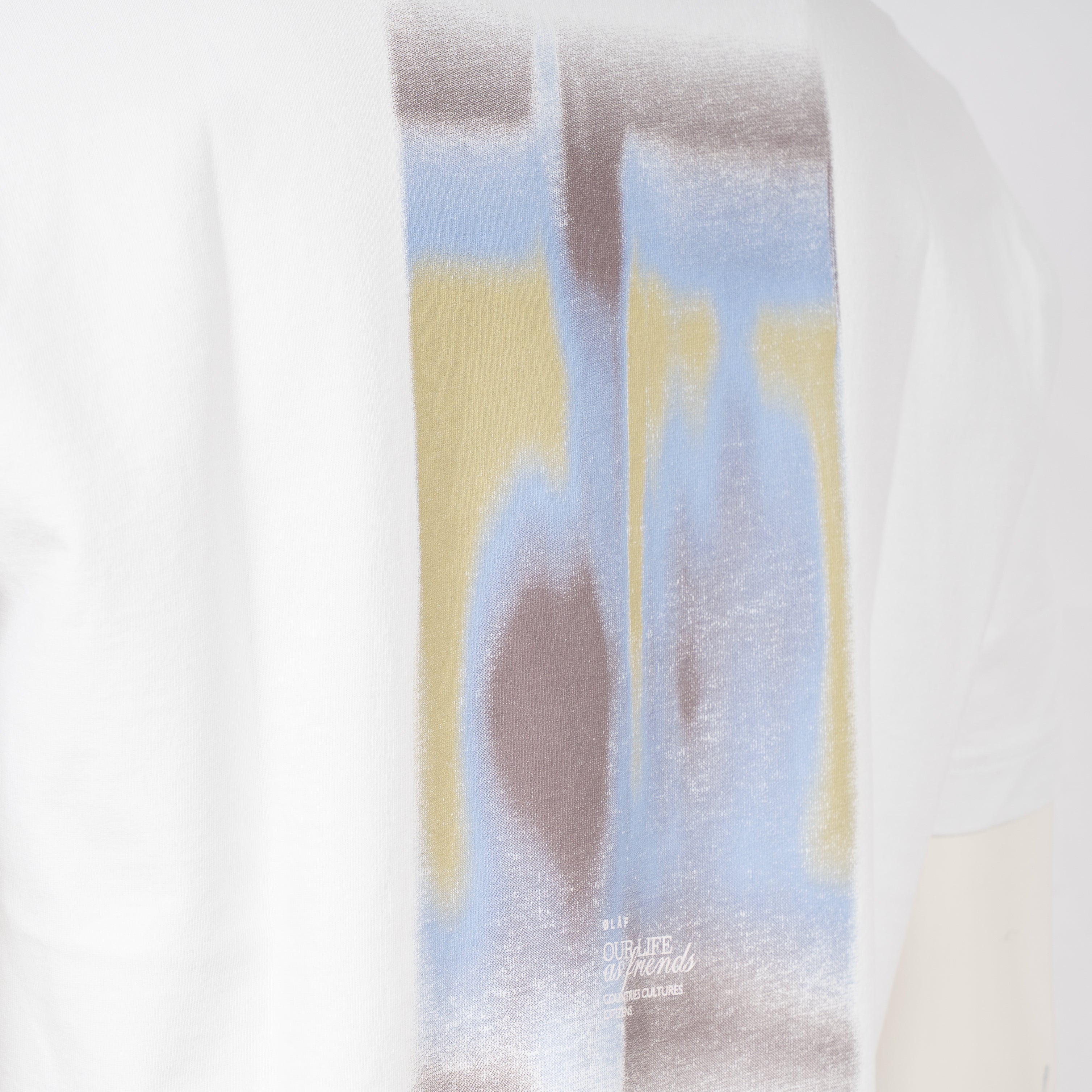 Olaf T-Shirt Backprint Wit | Brushstroke Graphic