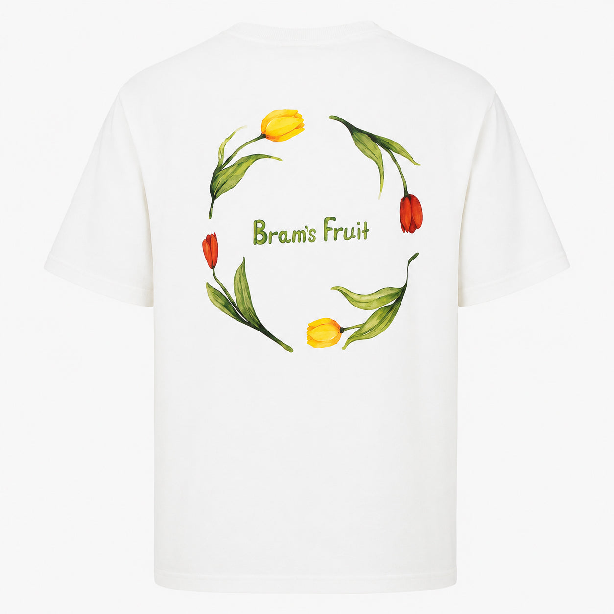 Bram's Fruit T-Shirt Backprint Wit | Flora 2.0
