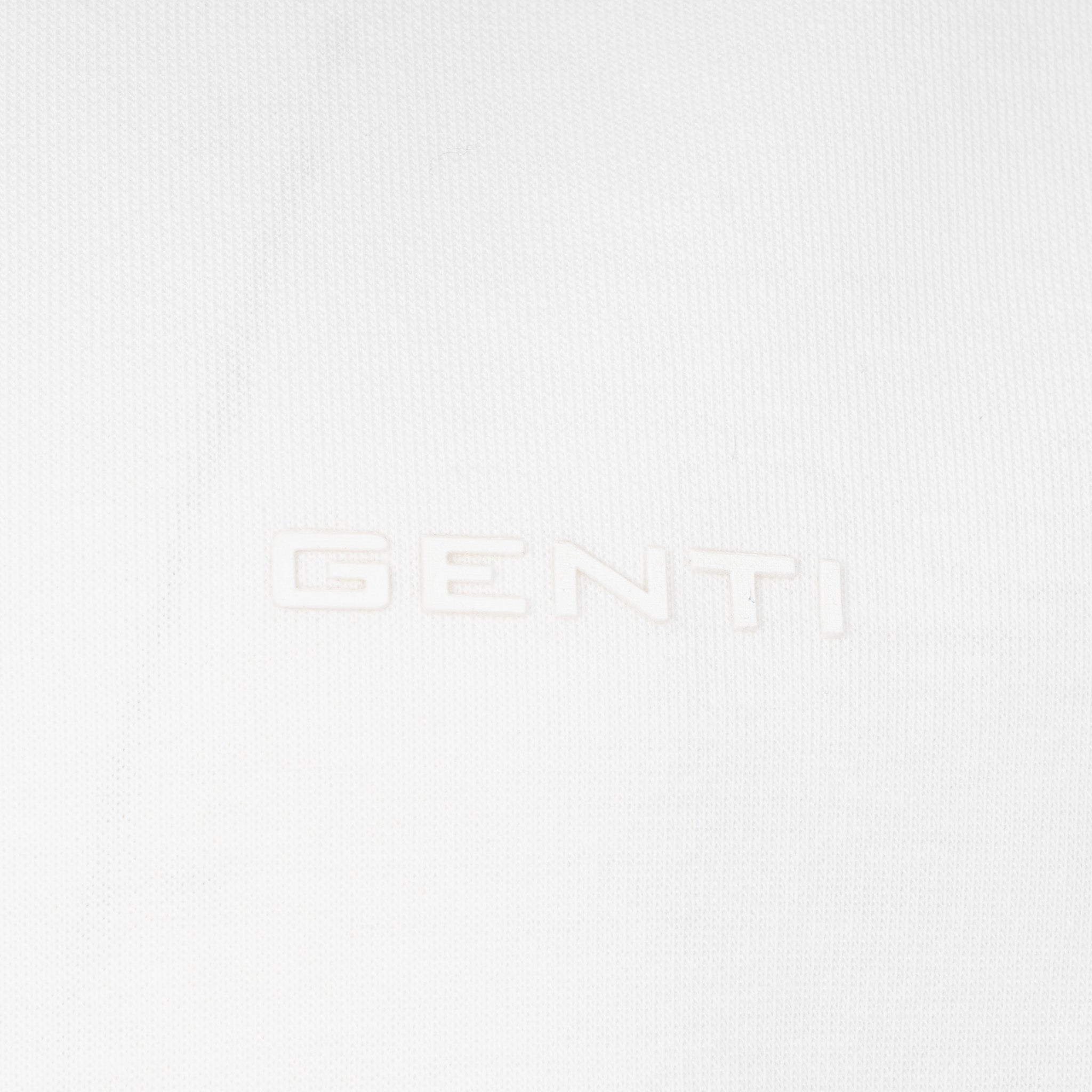 Genti T-Shirt Wit | Relaxed Fit Cotton Tech