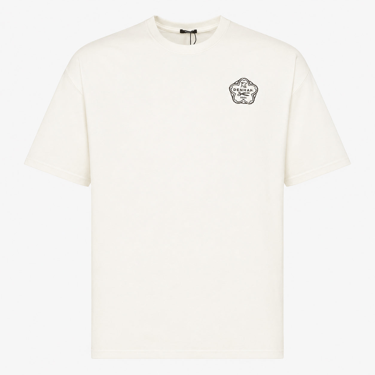 Denham T-Shirt Backprint Wit | Roots Tee
