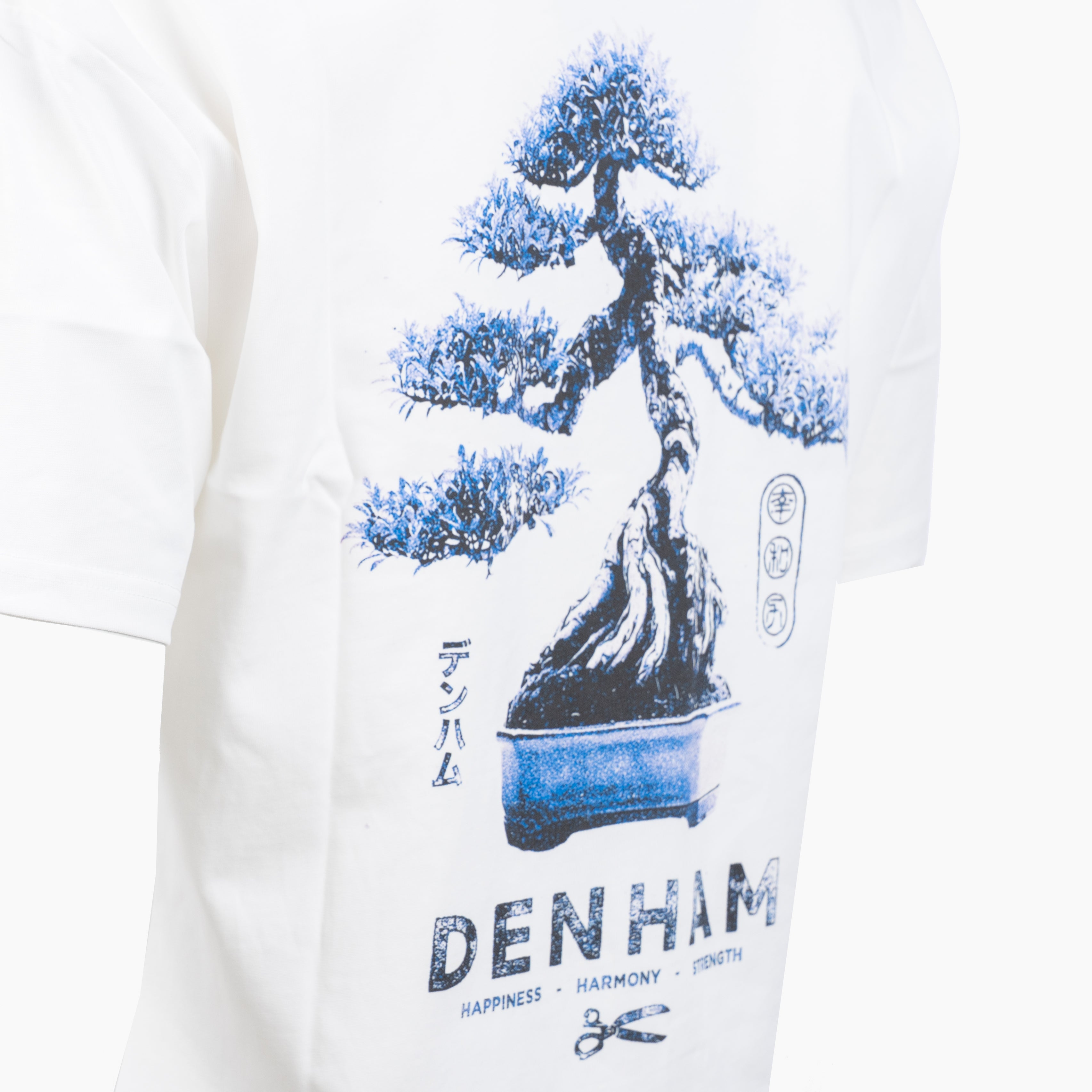 Denham T-Shirt Backprint Wit | Roots Tee