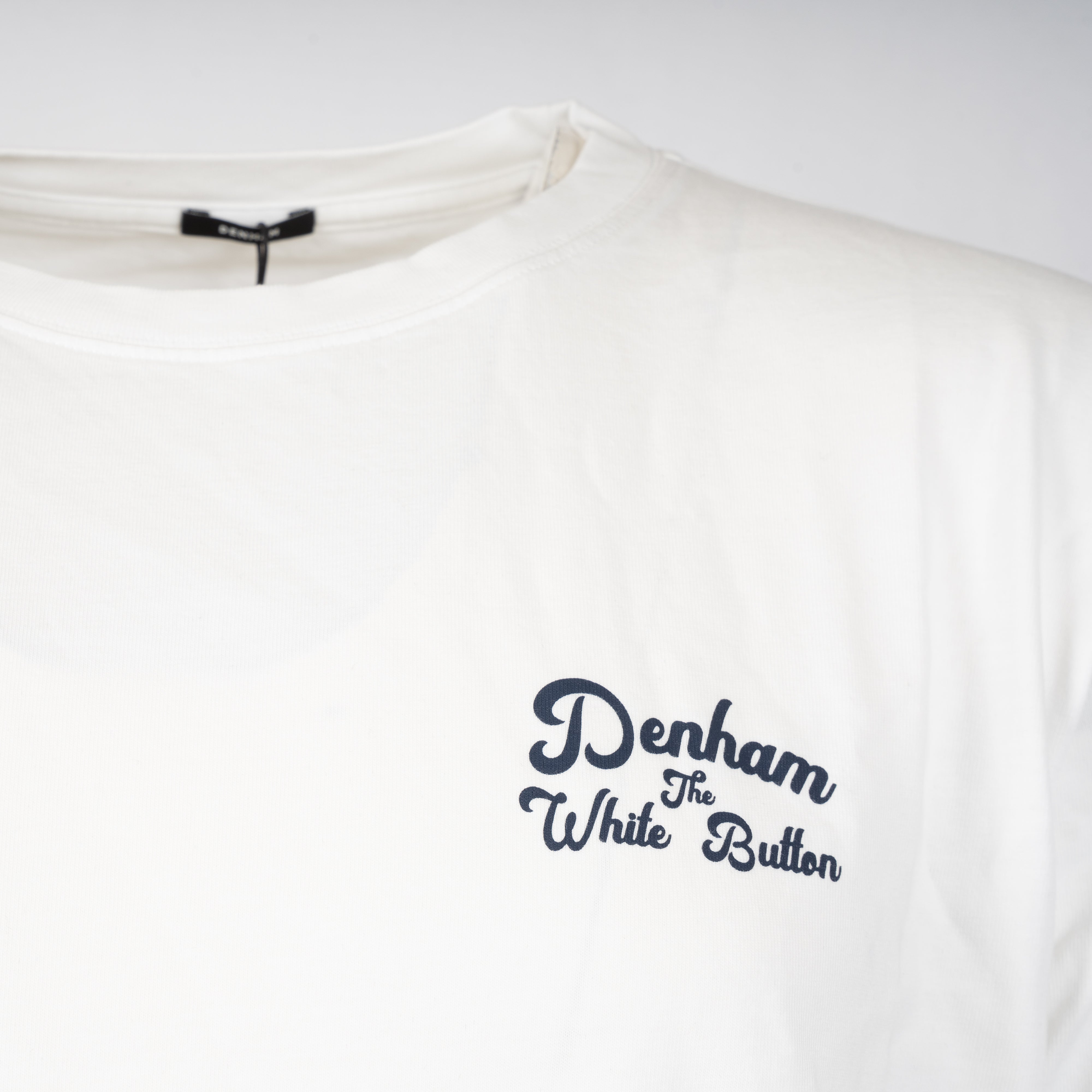 Denham T-Shirt Backprint Wit | Button