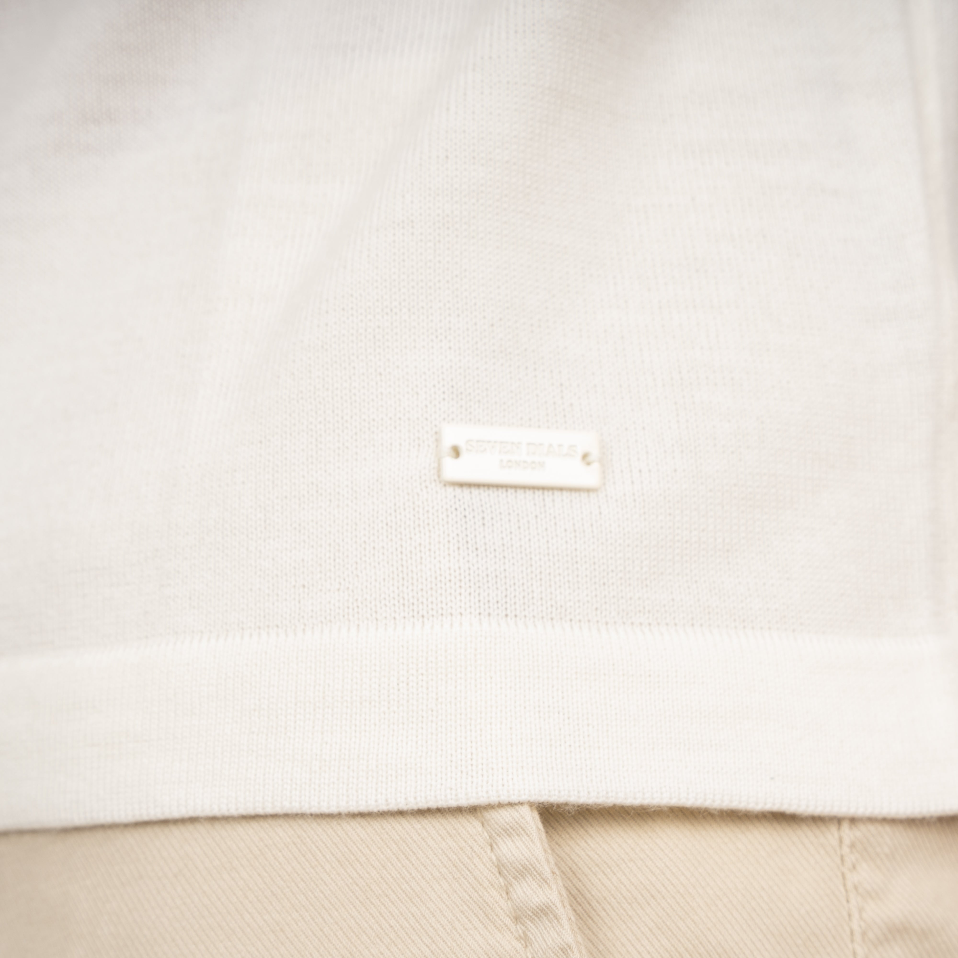 SEVEN DIALS Gebreid T-Shirt Off-White | Bain