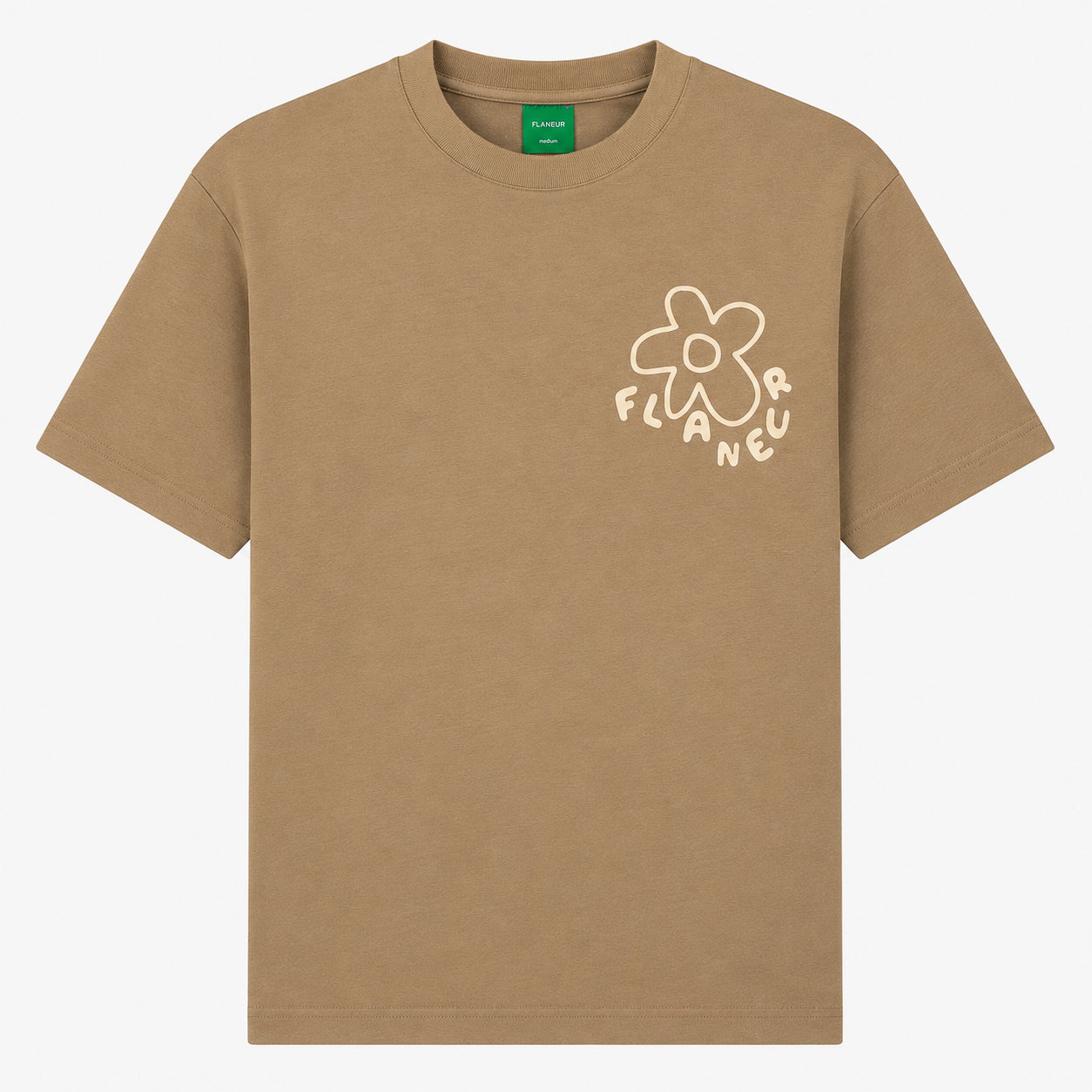 Flaneur T-Shirt Backprint Bruin | Blossom