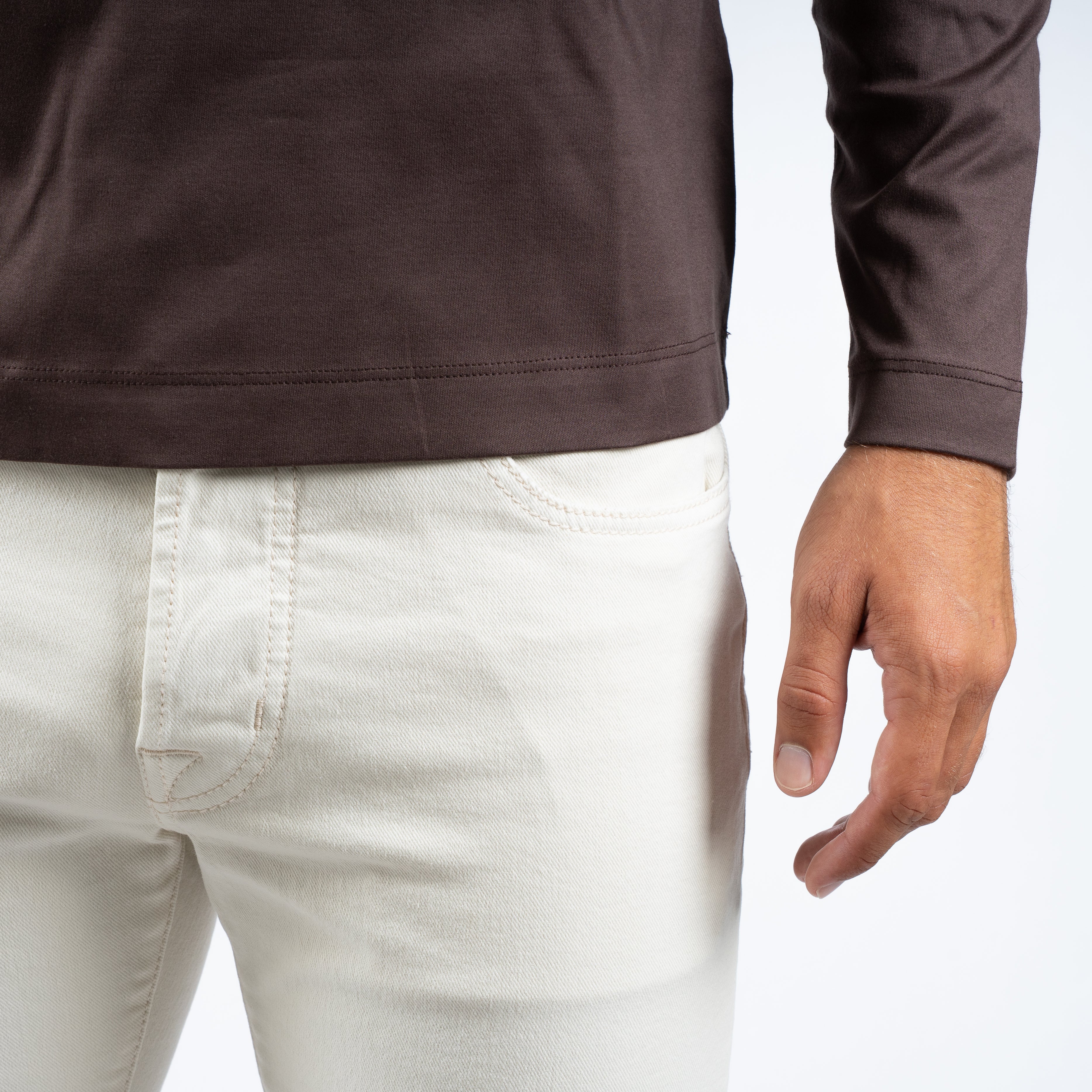 Valenza Longsleeve T-Shirt Bruin | Interlock Supima T-Shirt L/S