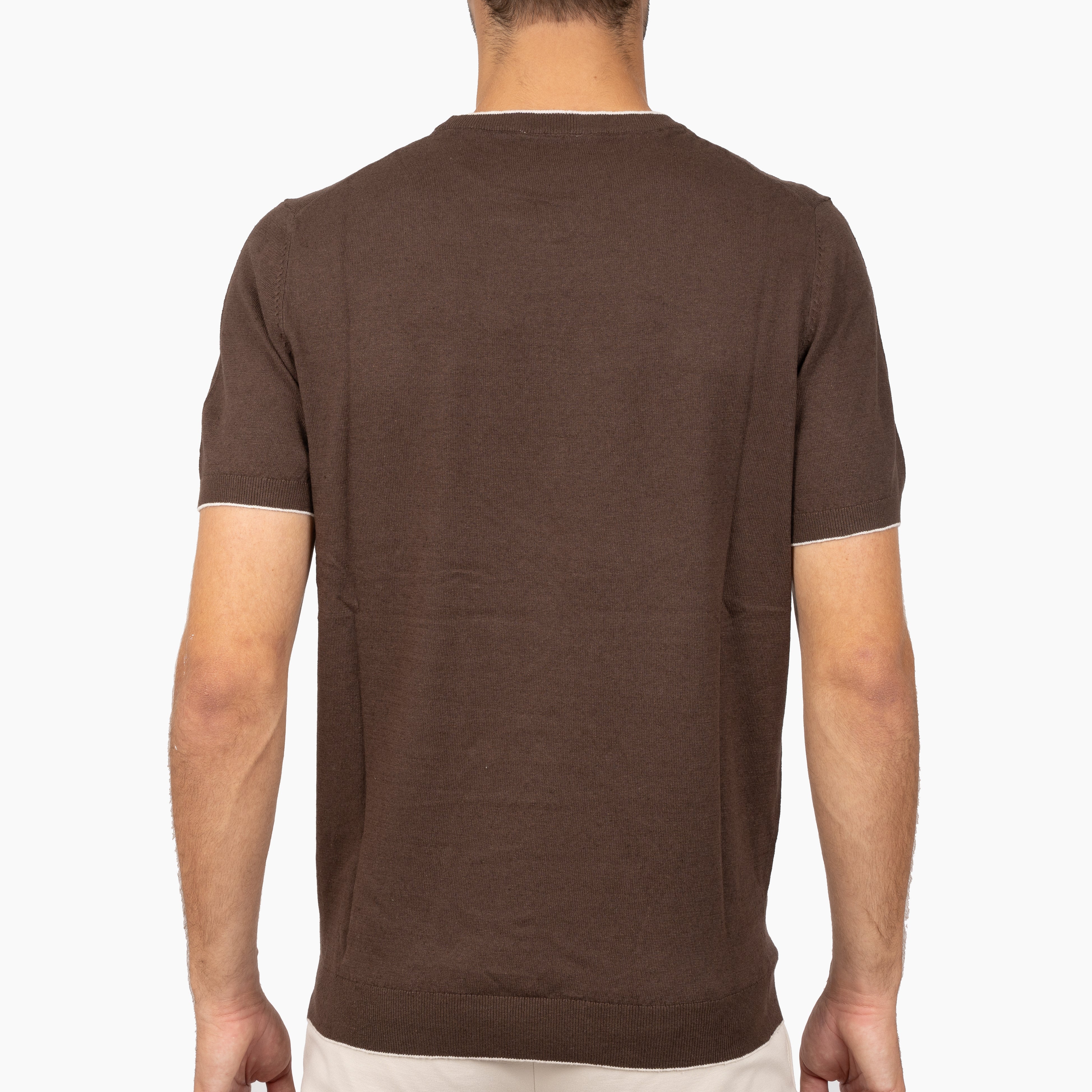 SEVEN DIALS Gebreid T-Shirt Bruin | Bennet
