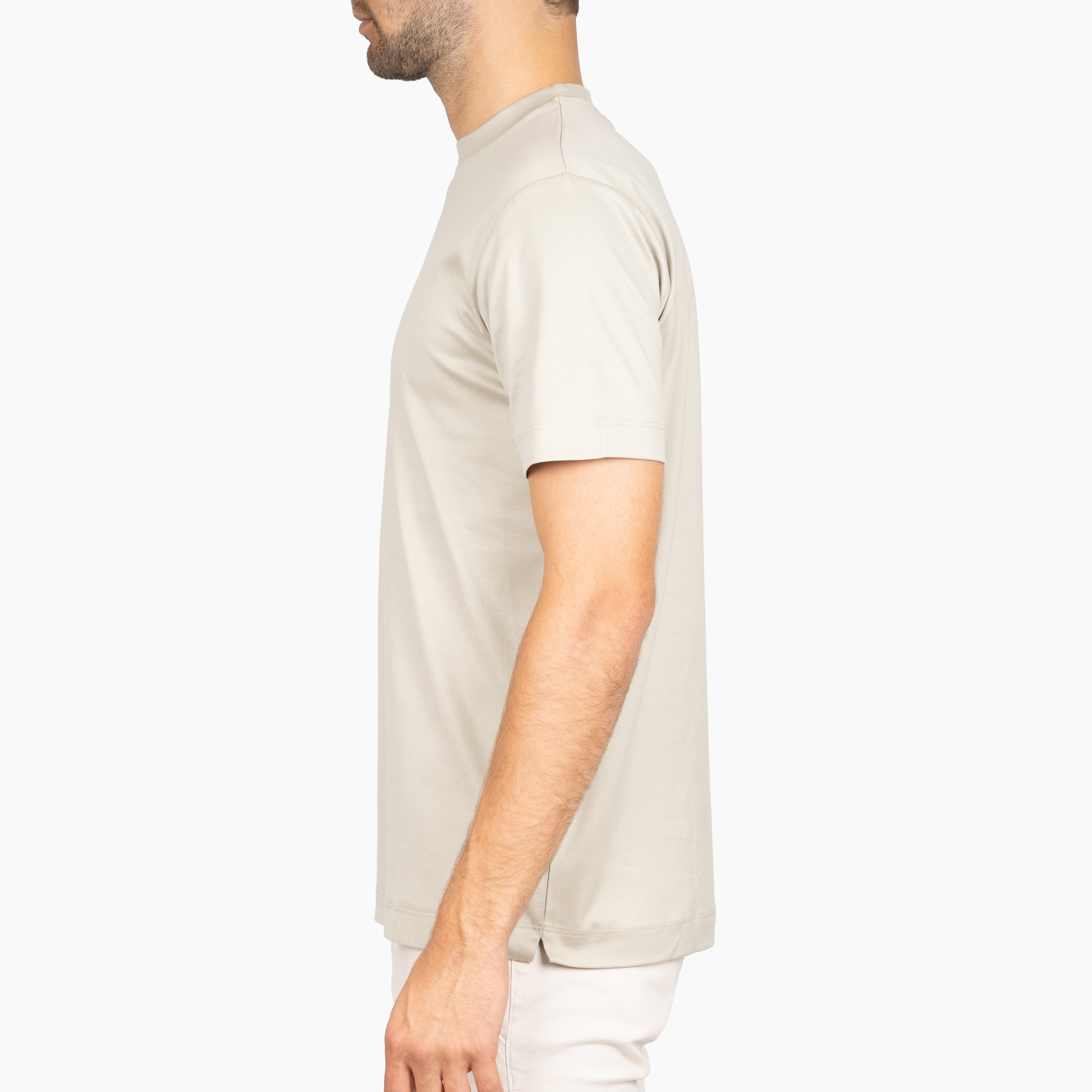 Valenza T-Shirt Steengrijs | Interlock Supima Cotton