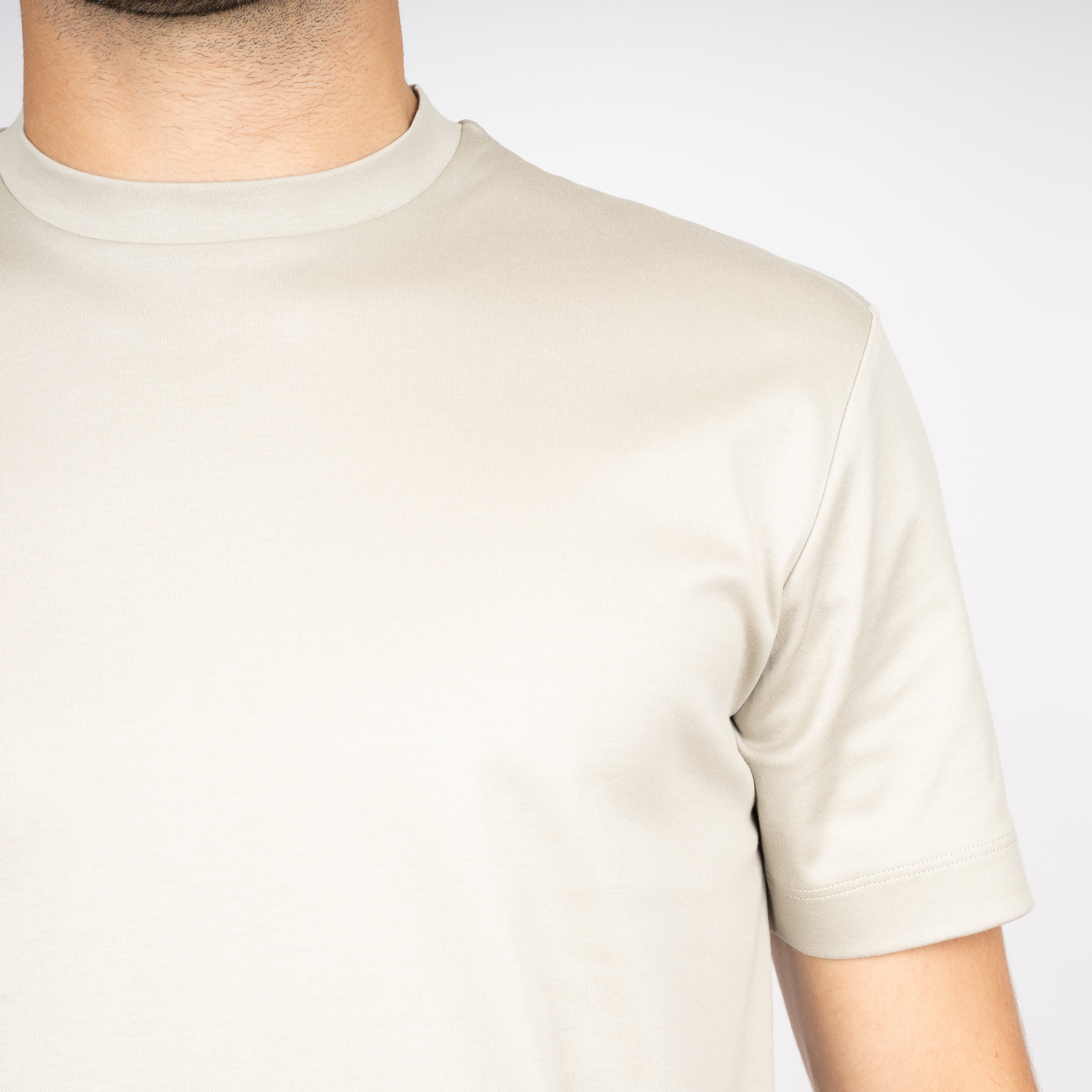 Valenza T-Shirt Steengrijs | Interlock Supima Cotton