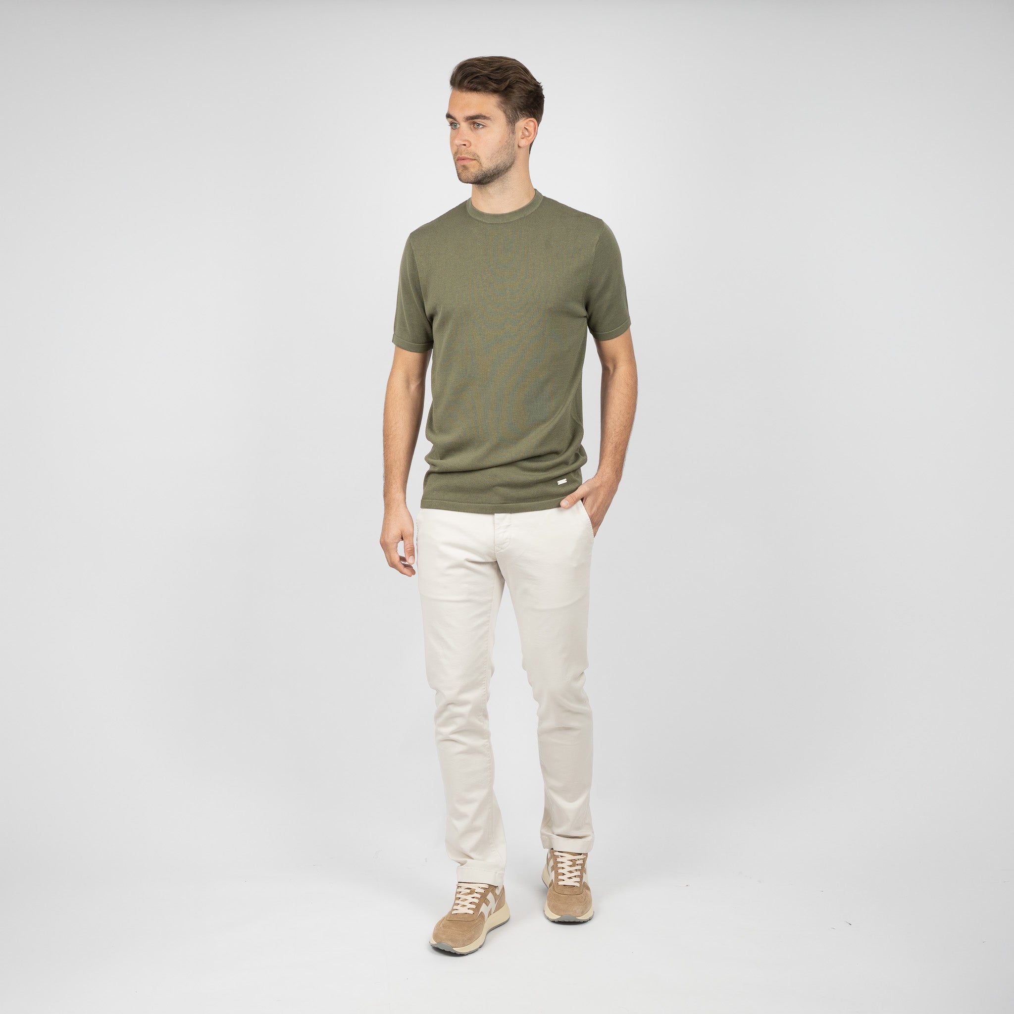 SEVEN DIALS Gebreid T-Shirt Groen | Faun