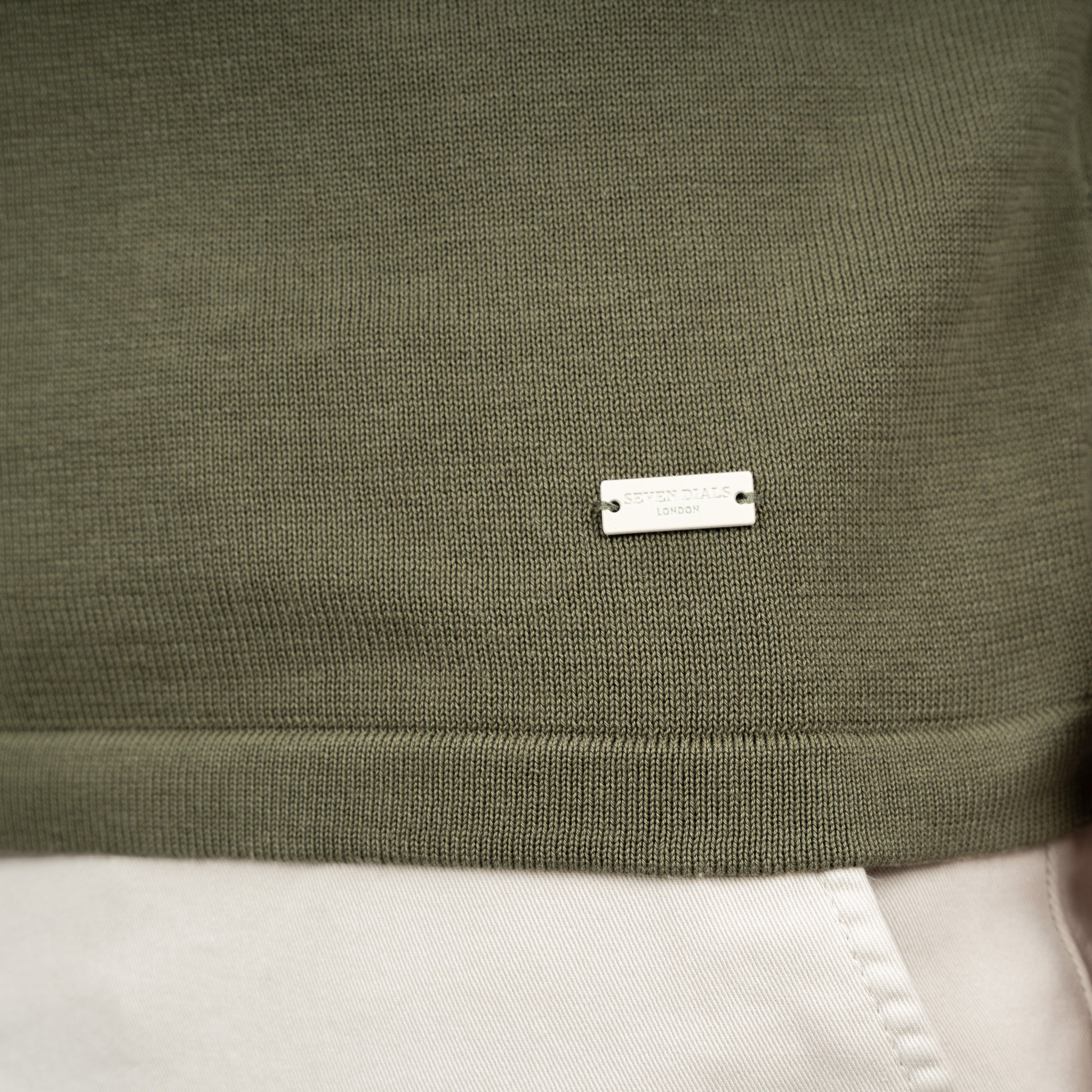 SEVEN DIALS Gebreid T-Shirt Groen | Faun