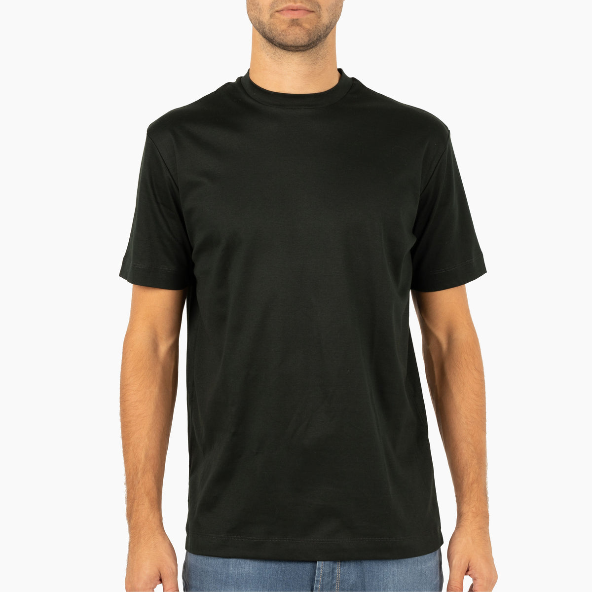 Valenza T-Shirt Donkergroen | Interlock Supima Cotton