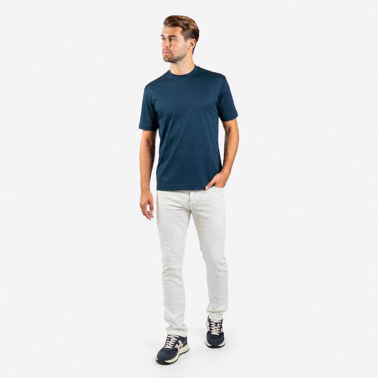 Valenza T-Shirt Flessengroen | Interlock Supima Cotton