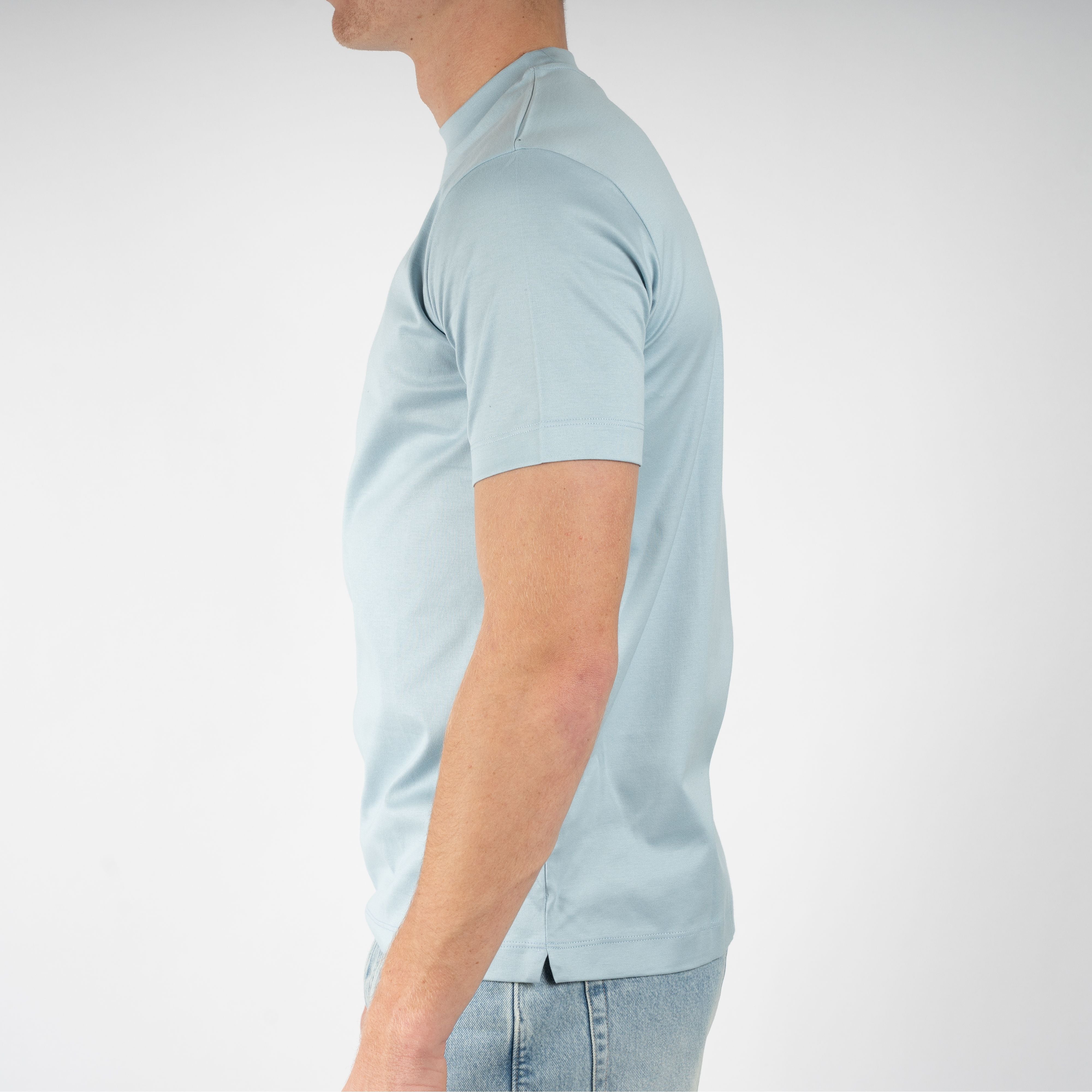 Valenza T-Shirt Lichtblauw | Interlock Supima Cotton