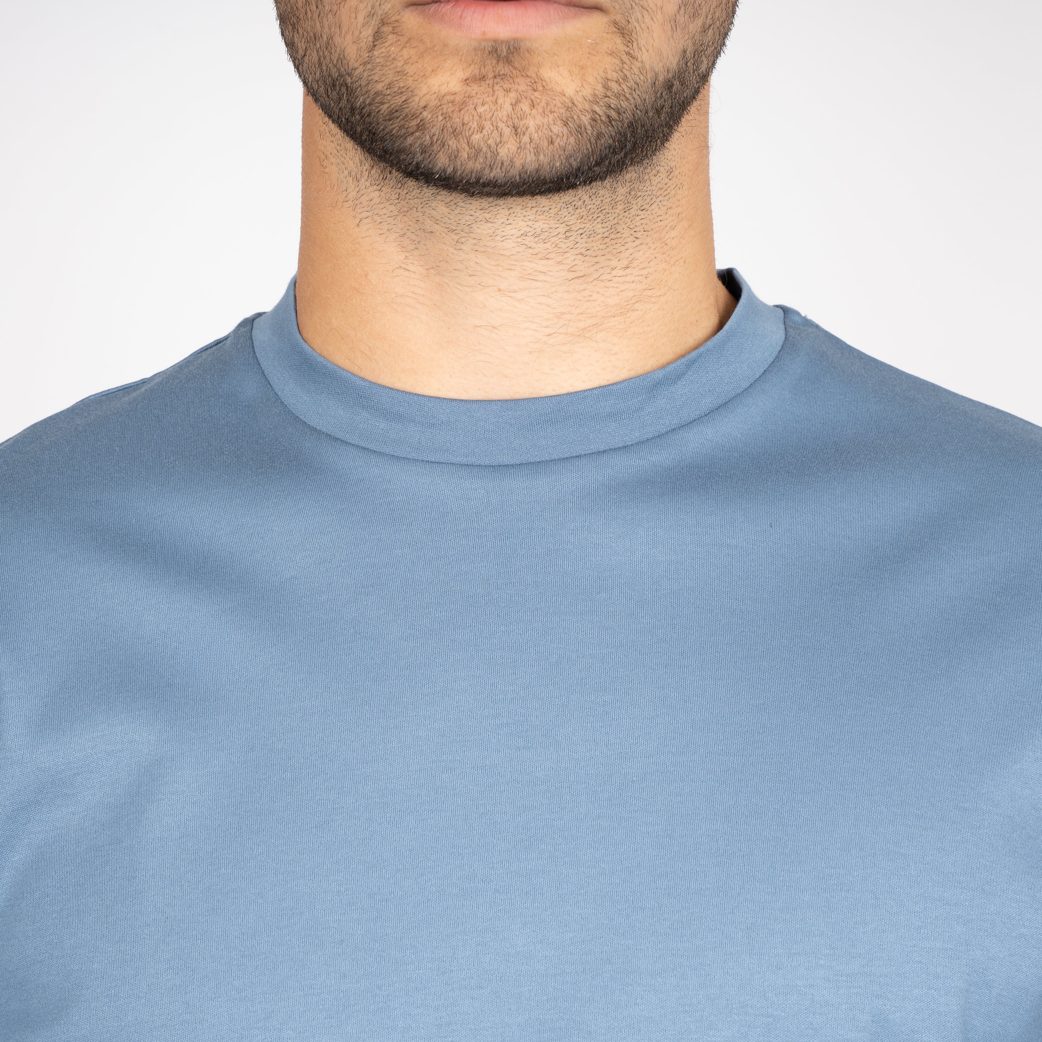 Valenza T-Shirt Staalblauw | Interlock Supima Cotton