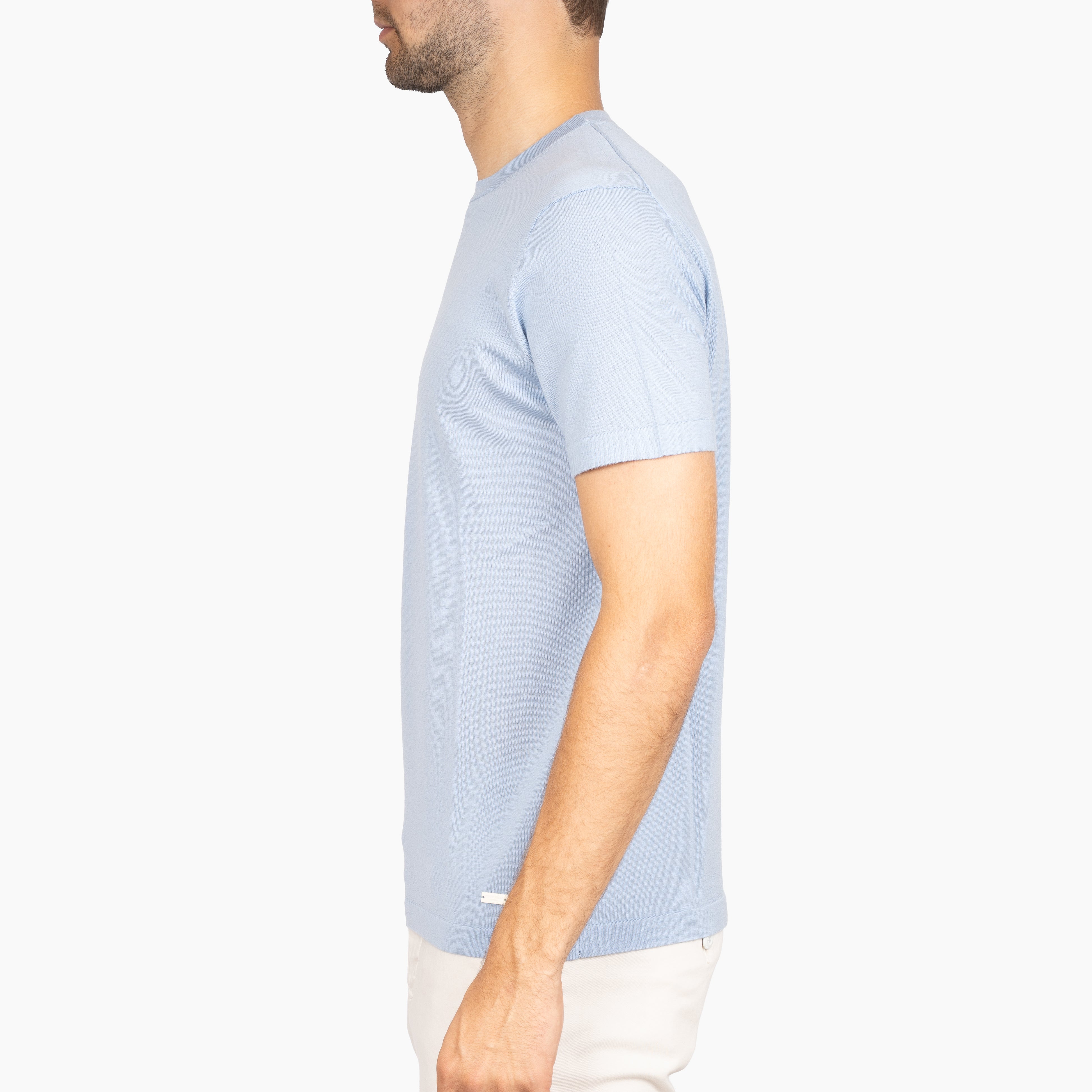 SEVEN DIALS Gebreid T-Shirt Lichtblauw | Bain