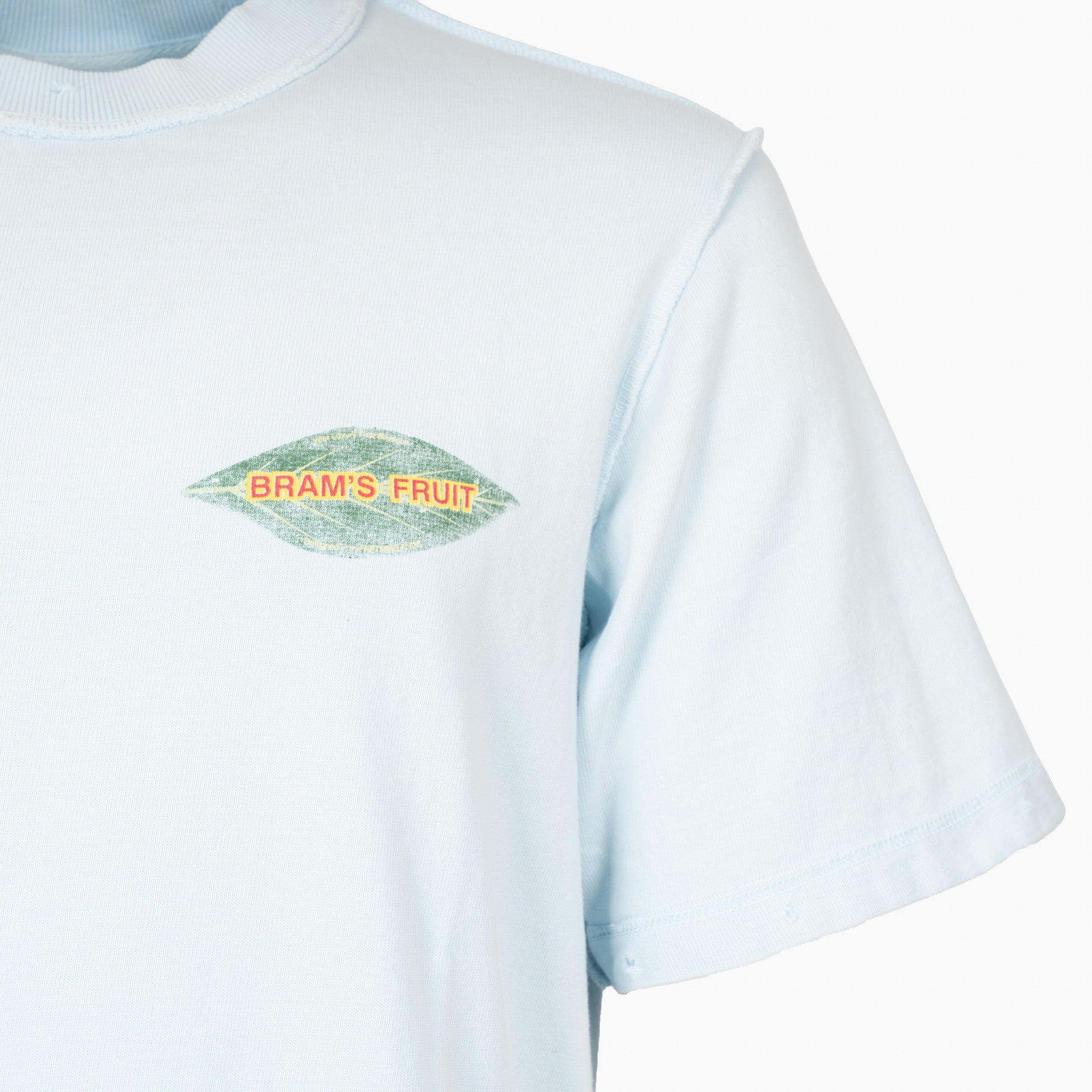 Bram's Fruit T-Shirt Backprint Lichtblauw | Distressed Leaf