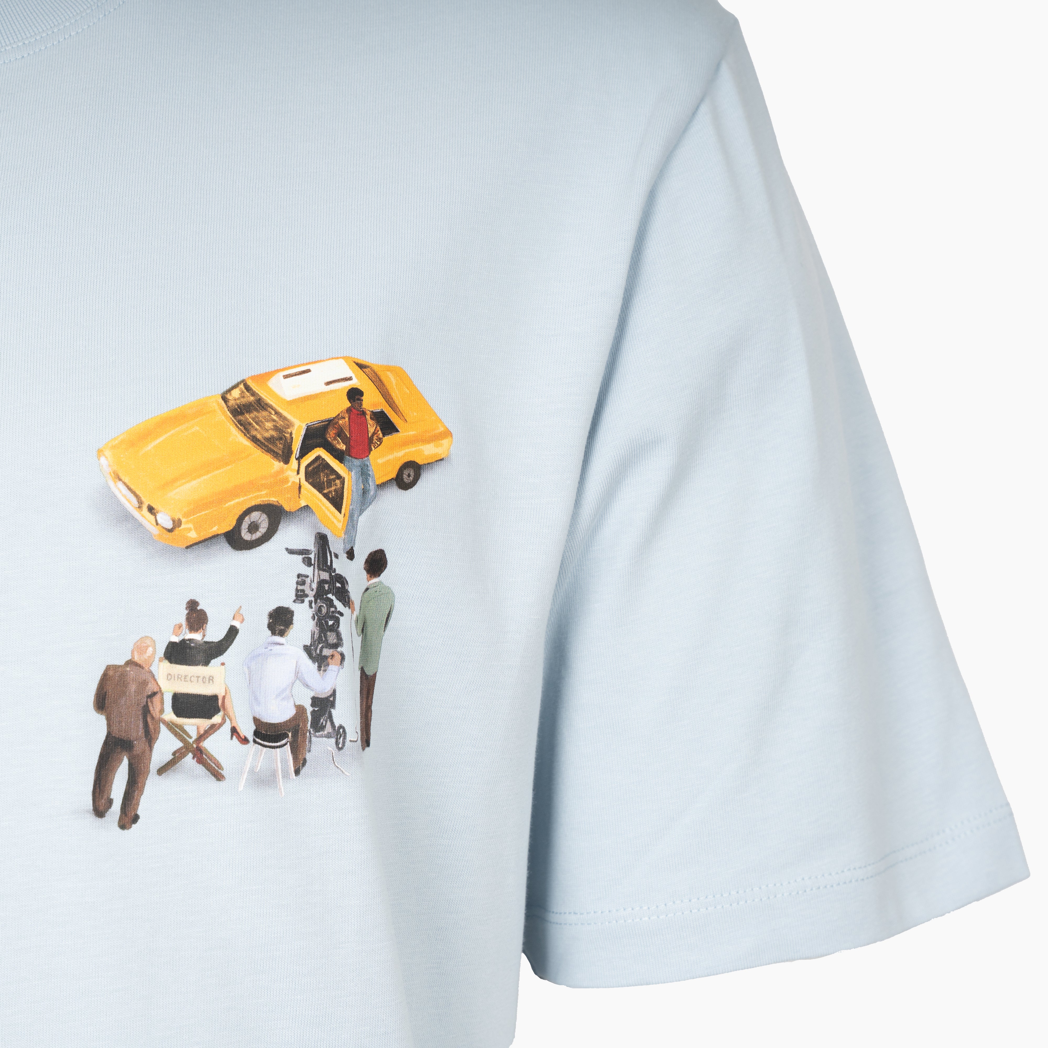 Filling Pieces T-Shirt Backprint Lichtblauw | Film Set
