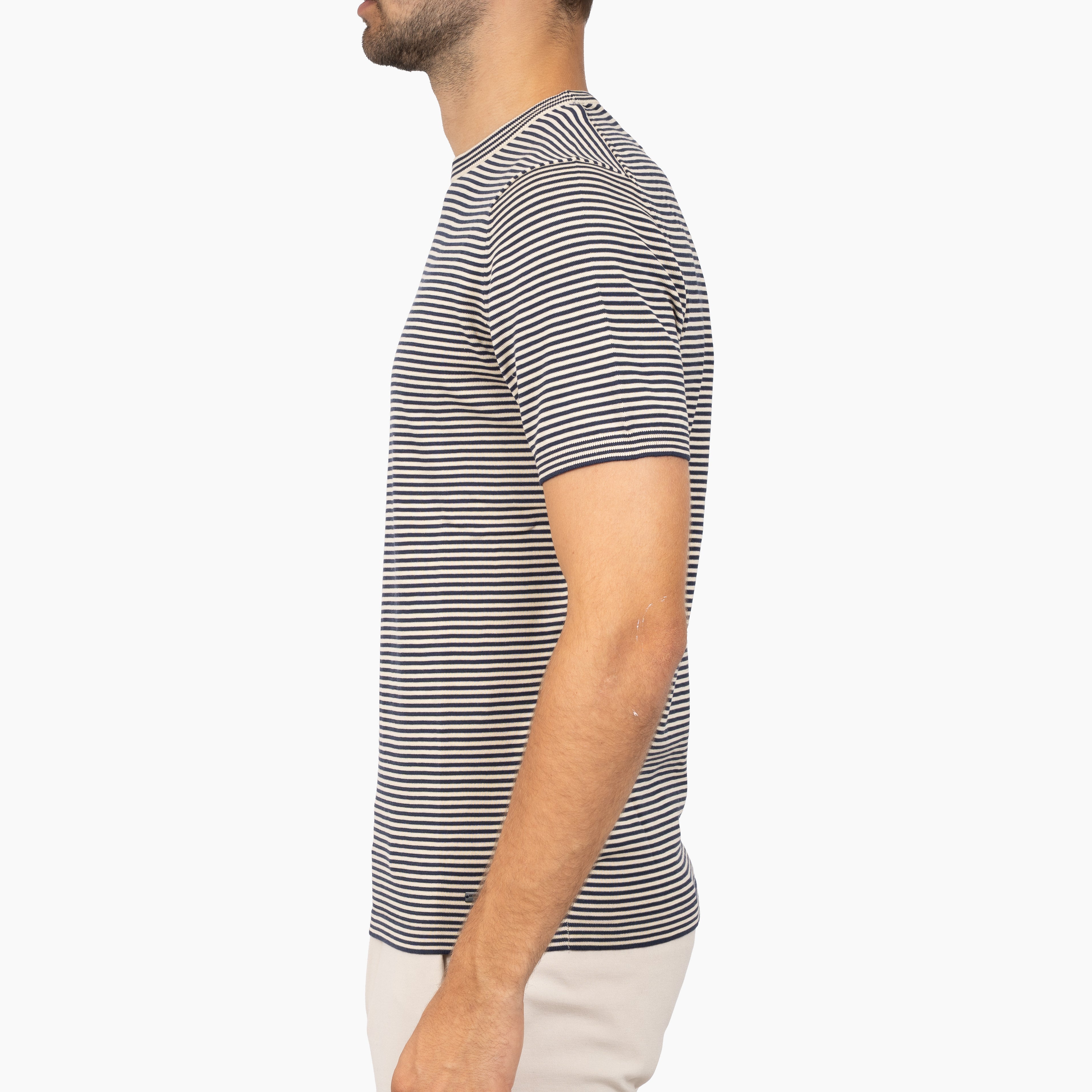 SEVEN DIALS Gebreid T-Shirt Donkerblauw Gestreept | Charsly