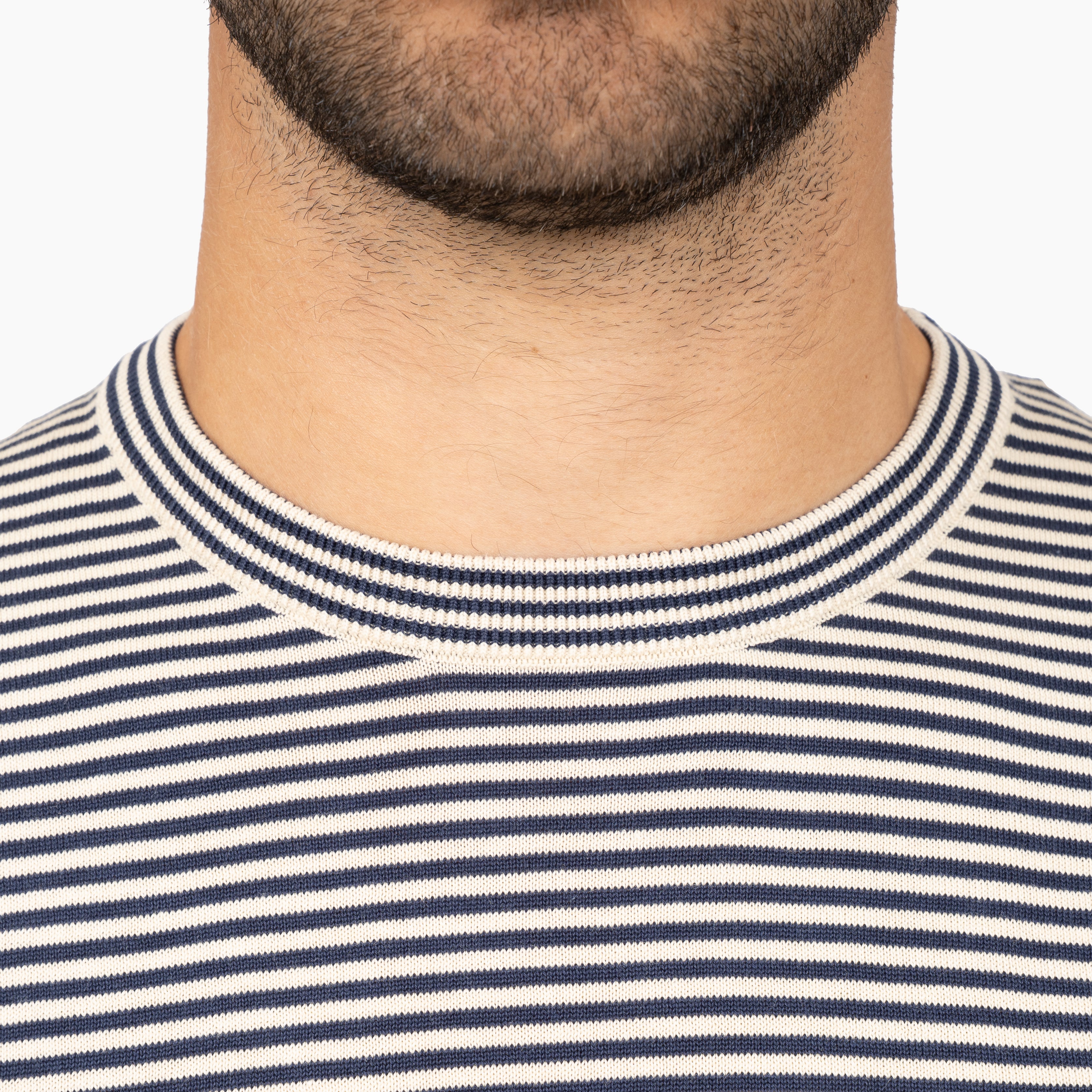 SEVEN DIALS Gebreid T-Shirt Donkerblauw Gestreept | Charsly