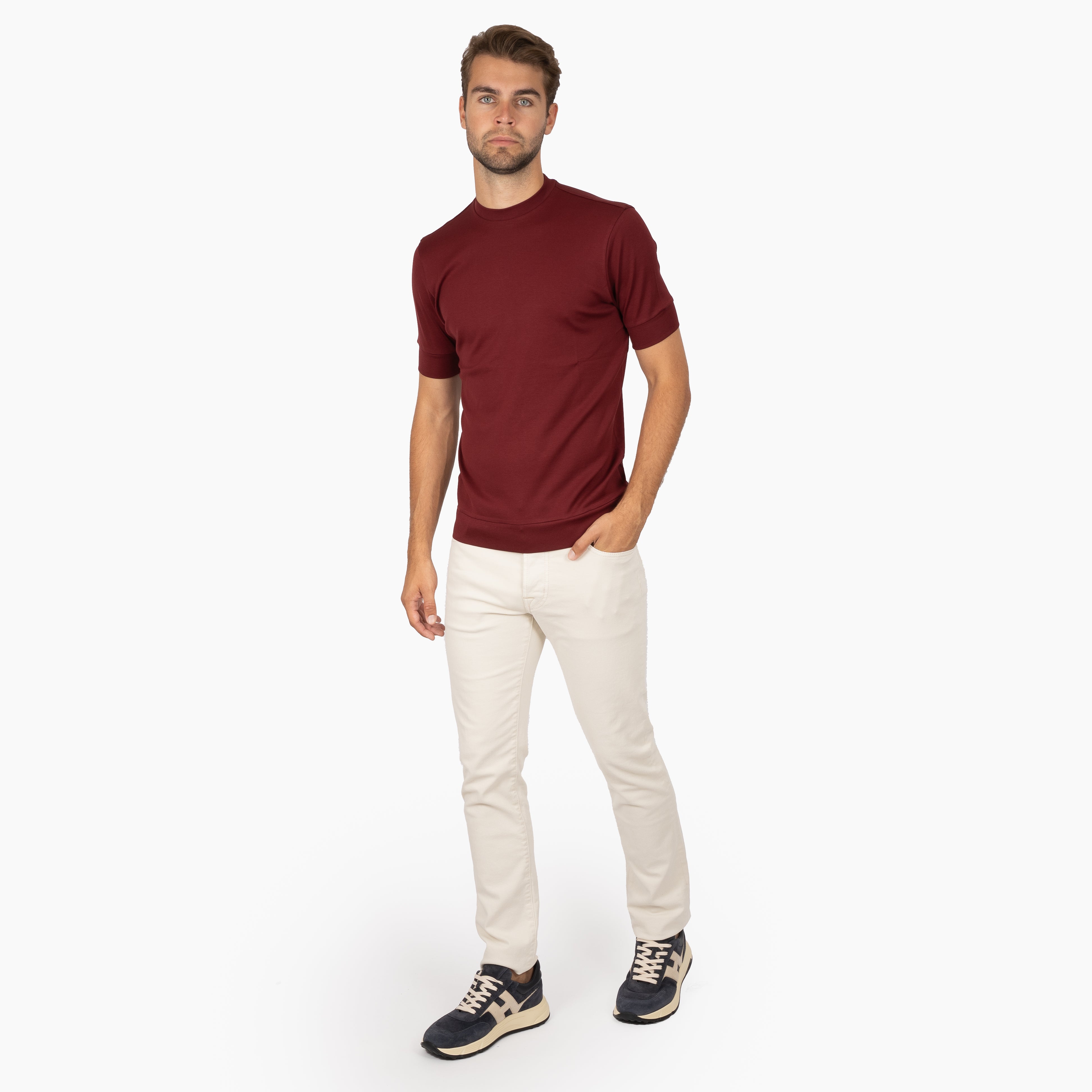 Stefan Brandt T-Shirt Bordeaux Rood | ELI B FR 30