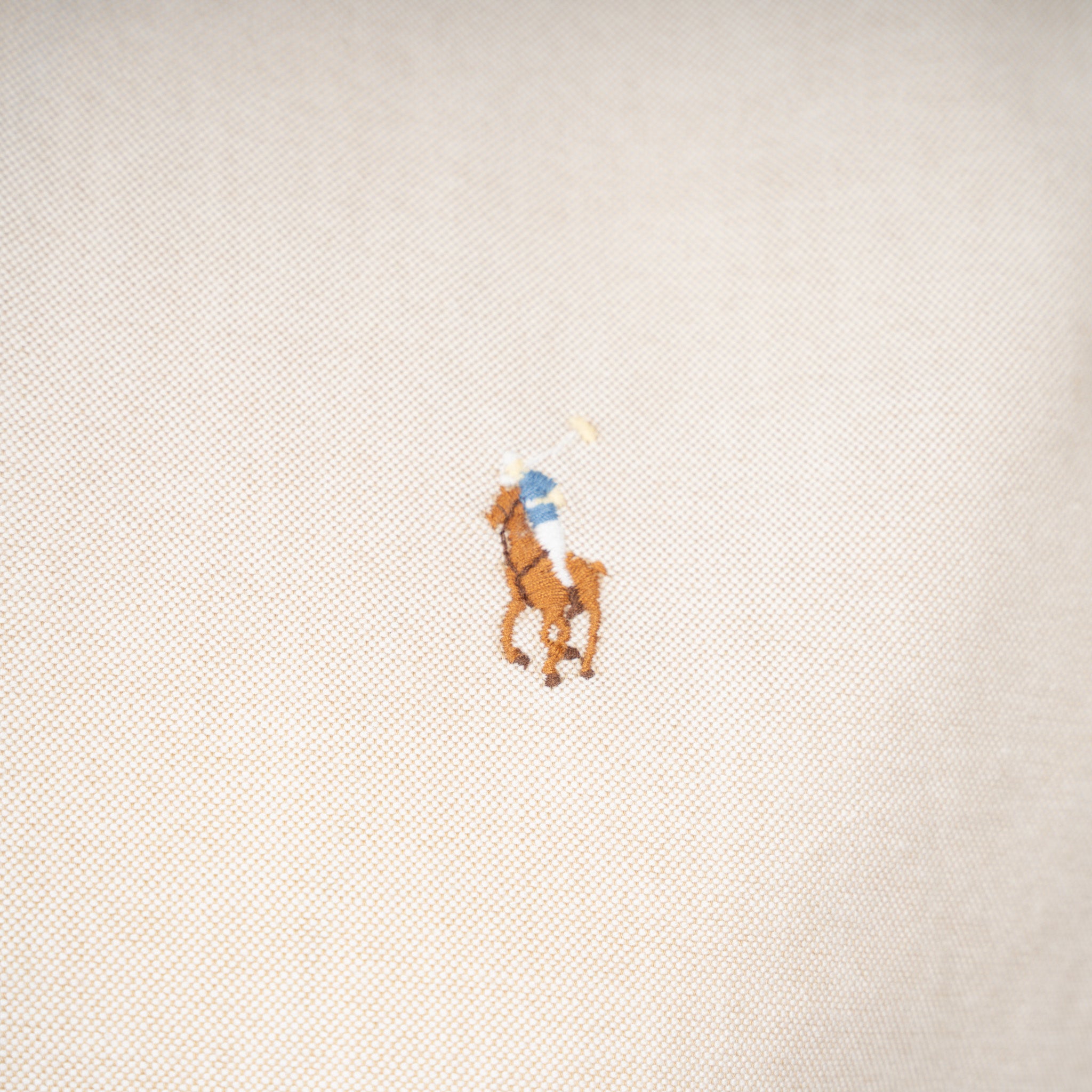 Ralph Lauren Oxford Overhemd Beige | Slim Fit