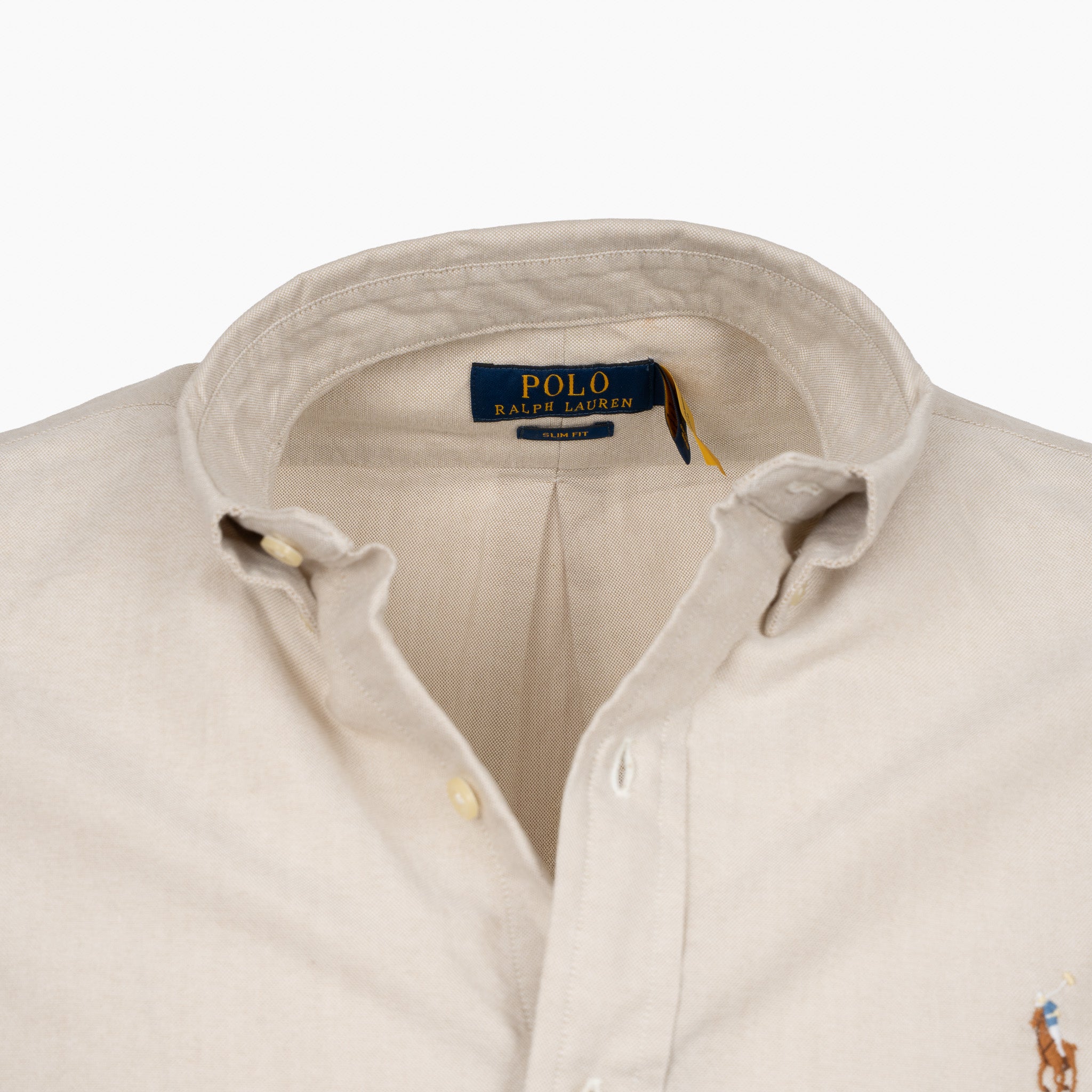 Ralph Lauren Oxford Overhemd Beige | Slim Fit