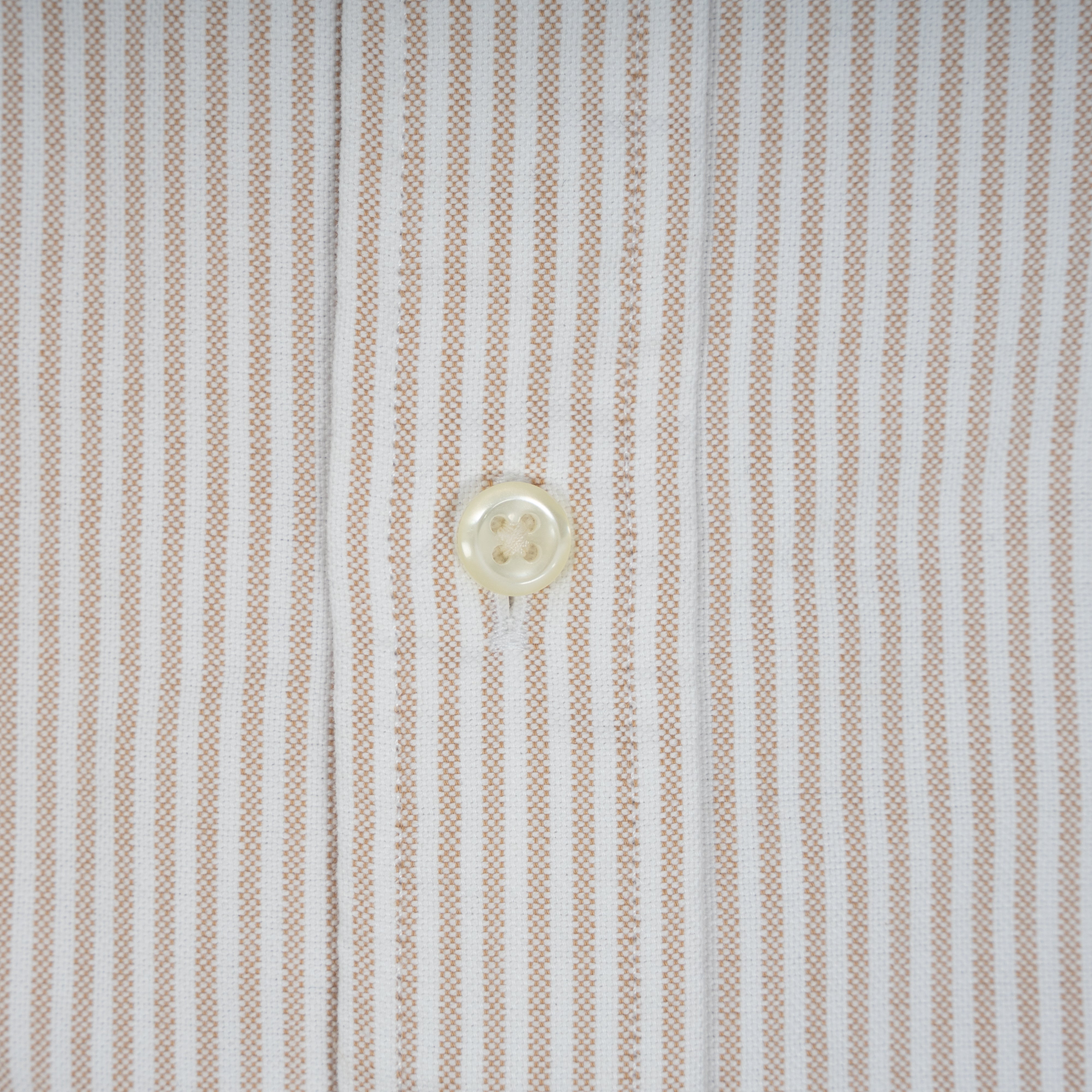Ralph Lauren Overhemd Camel Gestreept | Custom Fit
