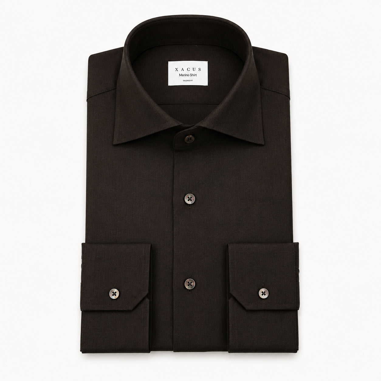 Xacus Overhemd Bruin | Merino Shirt