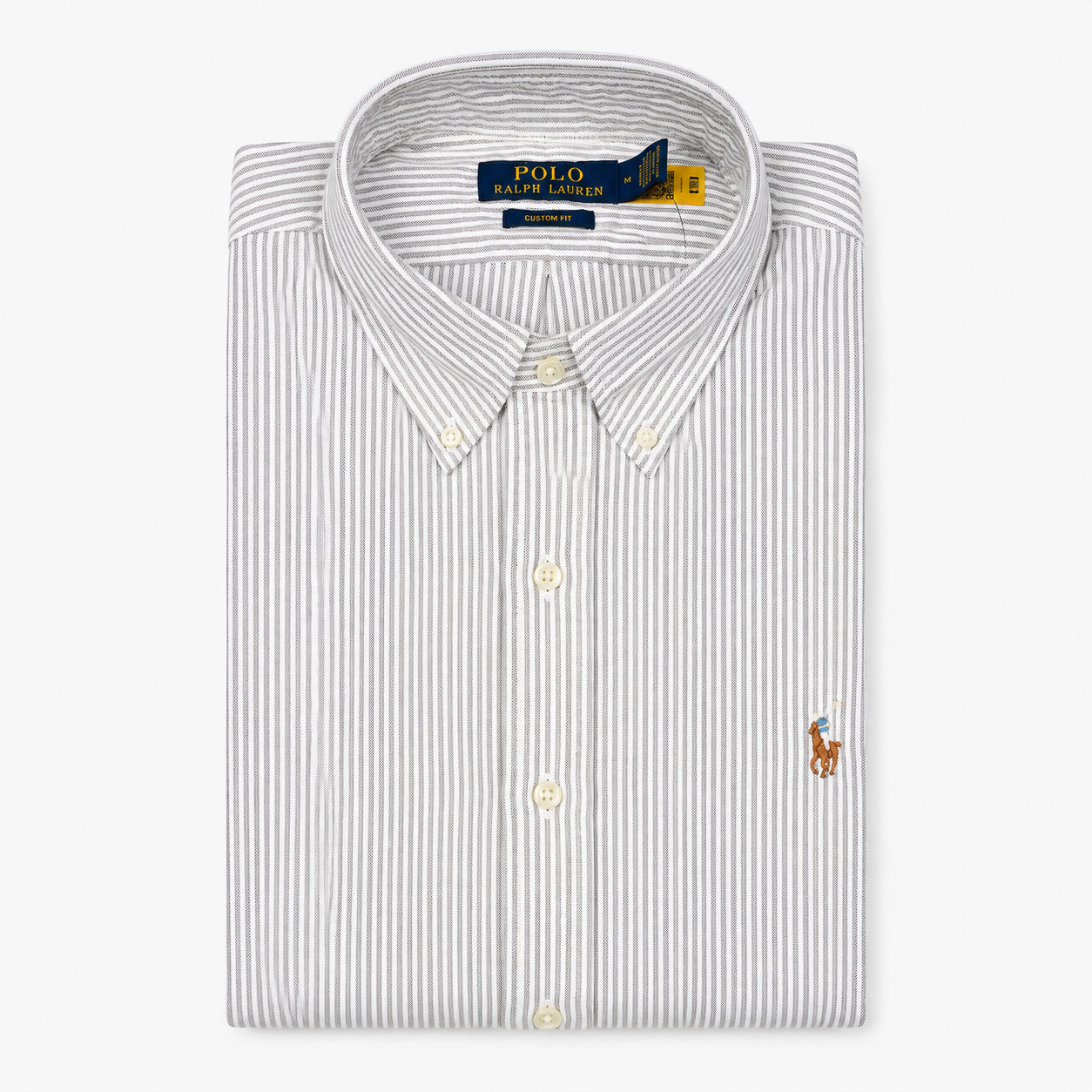 Ralph Lauren Overhemd Bruin Gestreept | Custom Fit