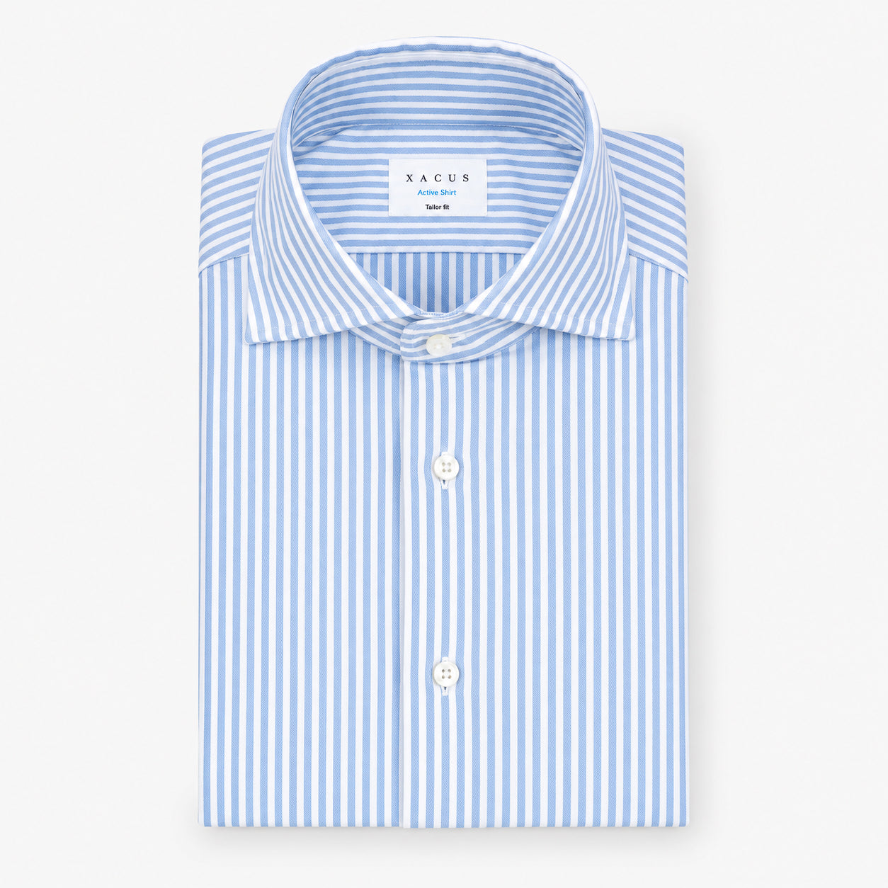 Xacus Overhemd Lichtblauw Gestreept | Active Shirt