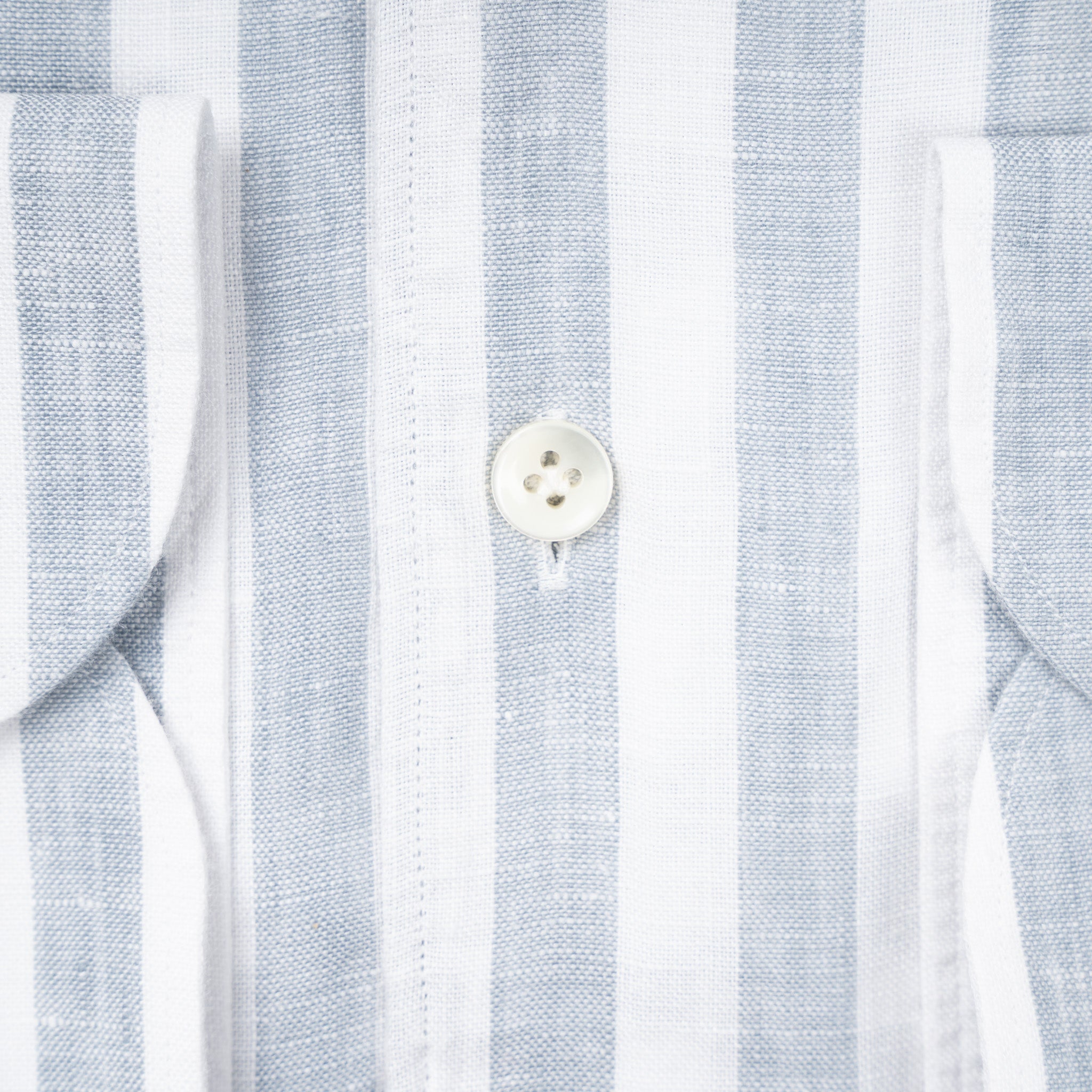 Profuomo Linnen Overhemd Lichtblauwe Streep | Slim Fit